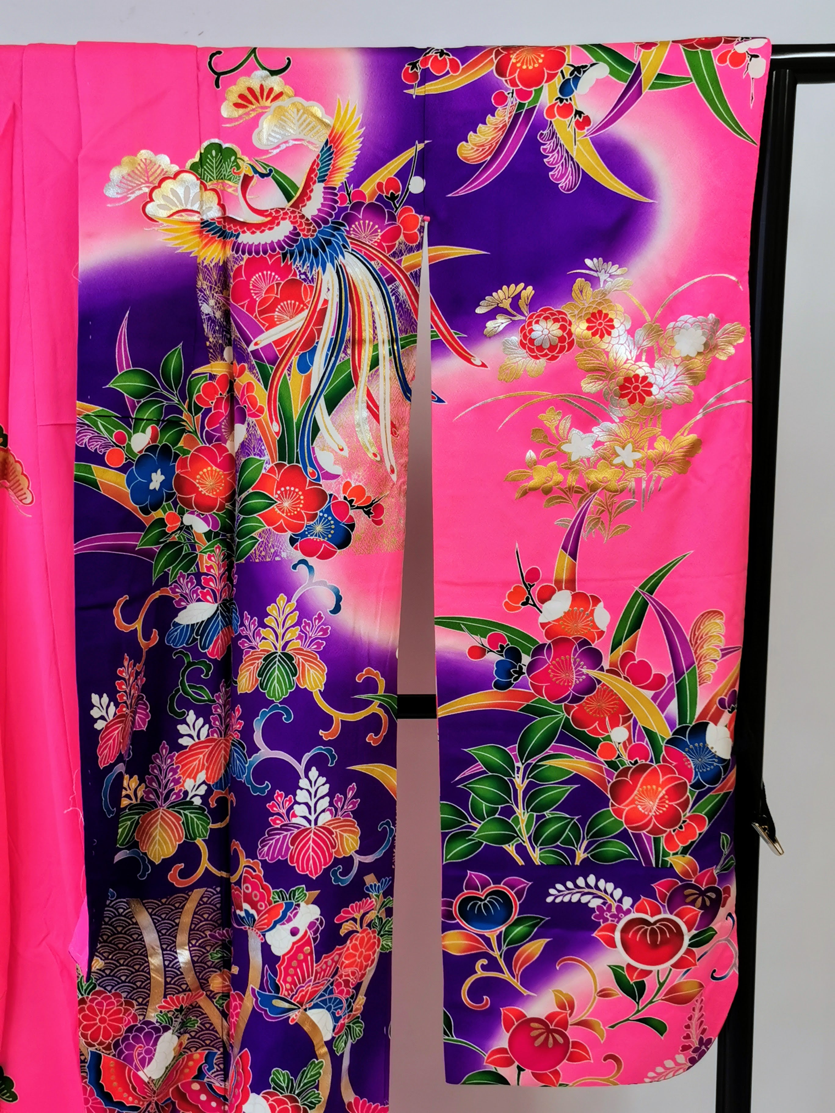 引き振袖 お引きずり お引き摺り 花嫁衣装 結婚式 豪華 蛍光 婚礼 結婚式 古着◆twff173