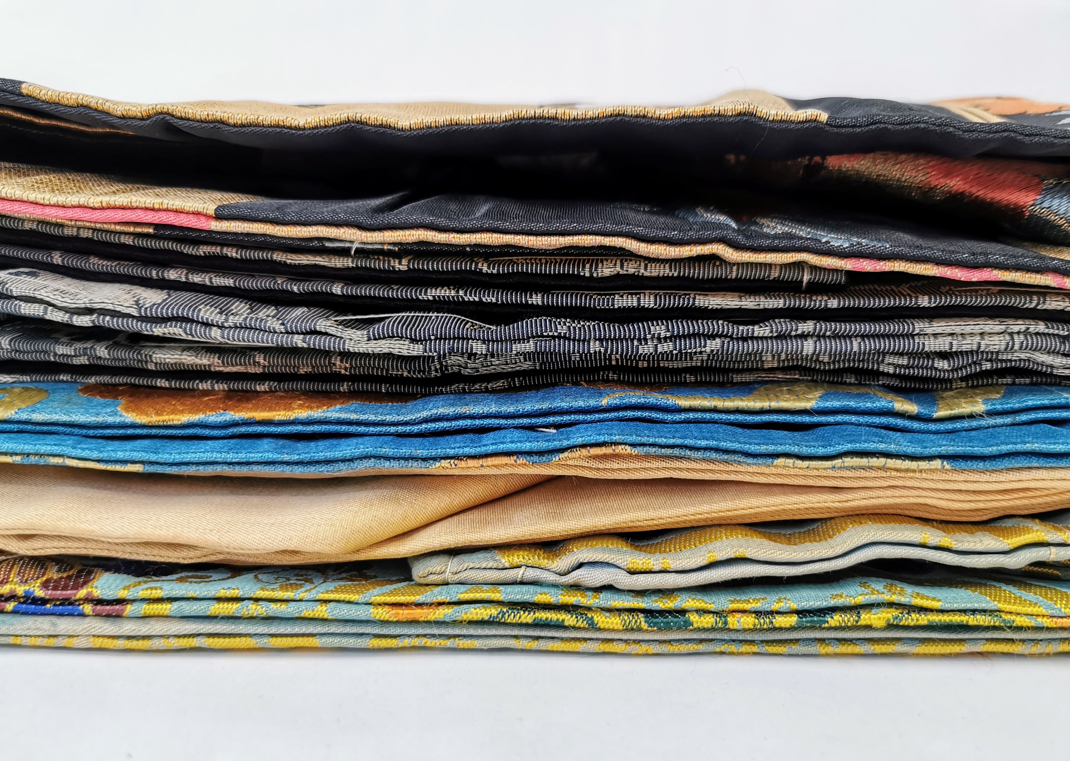 名古屋帯 5枚まとめ 女性 中古品 和装 和装小物 リメイク 古布リメイク ハギレ 帯 和柄 和装帯◆KJO185