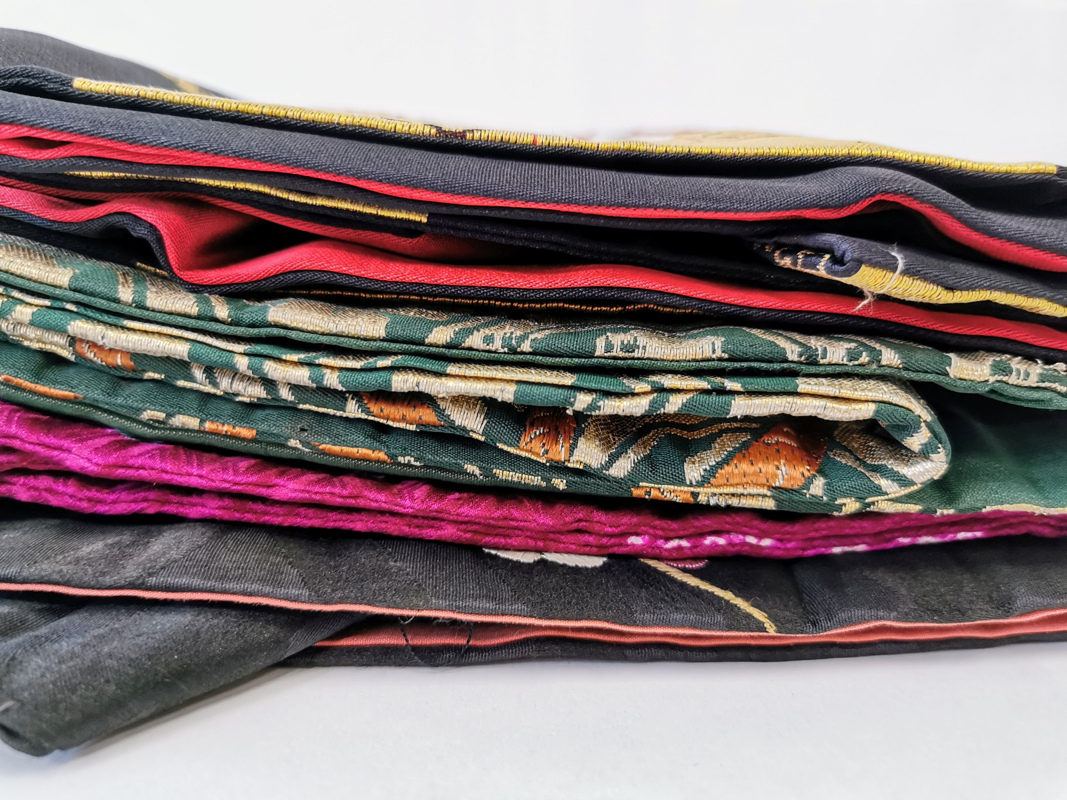 名古屋帯 5枚まとめ 女性 中古品 和装 和装小物 リメイク 古布リメイク ハギレ 帯 和柄 和装帯◆KJO184