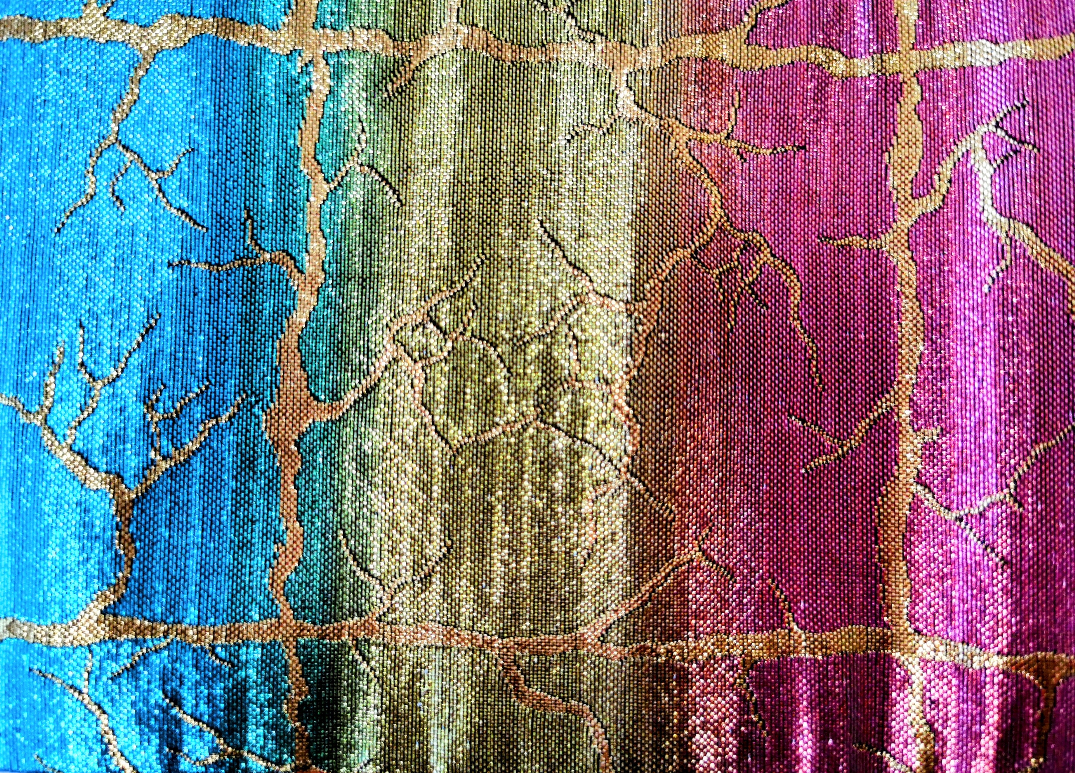 男角帯 リバーシブル 男性帯 メンズ帯 男着物帯 男浴衣帯 中古【 カラフル/光沢】tok197