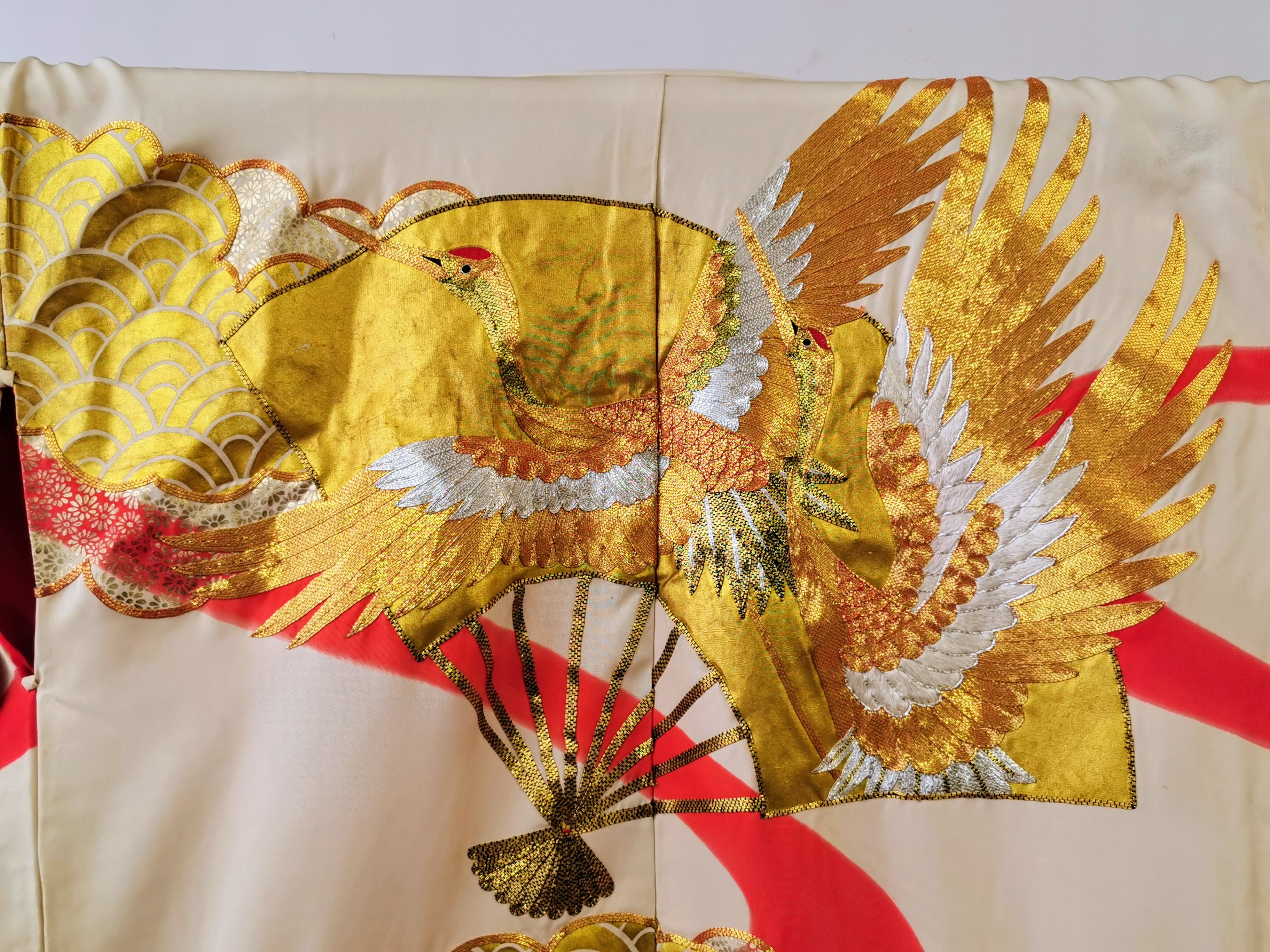 色打掛 豪華 金銀箔 花嫁衣装 刺繍 婚礼 結婚式 ウエディング 古着 ◆twu219