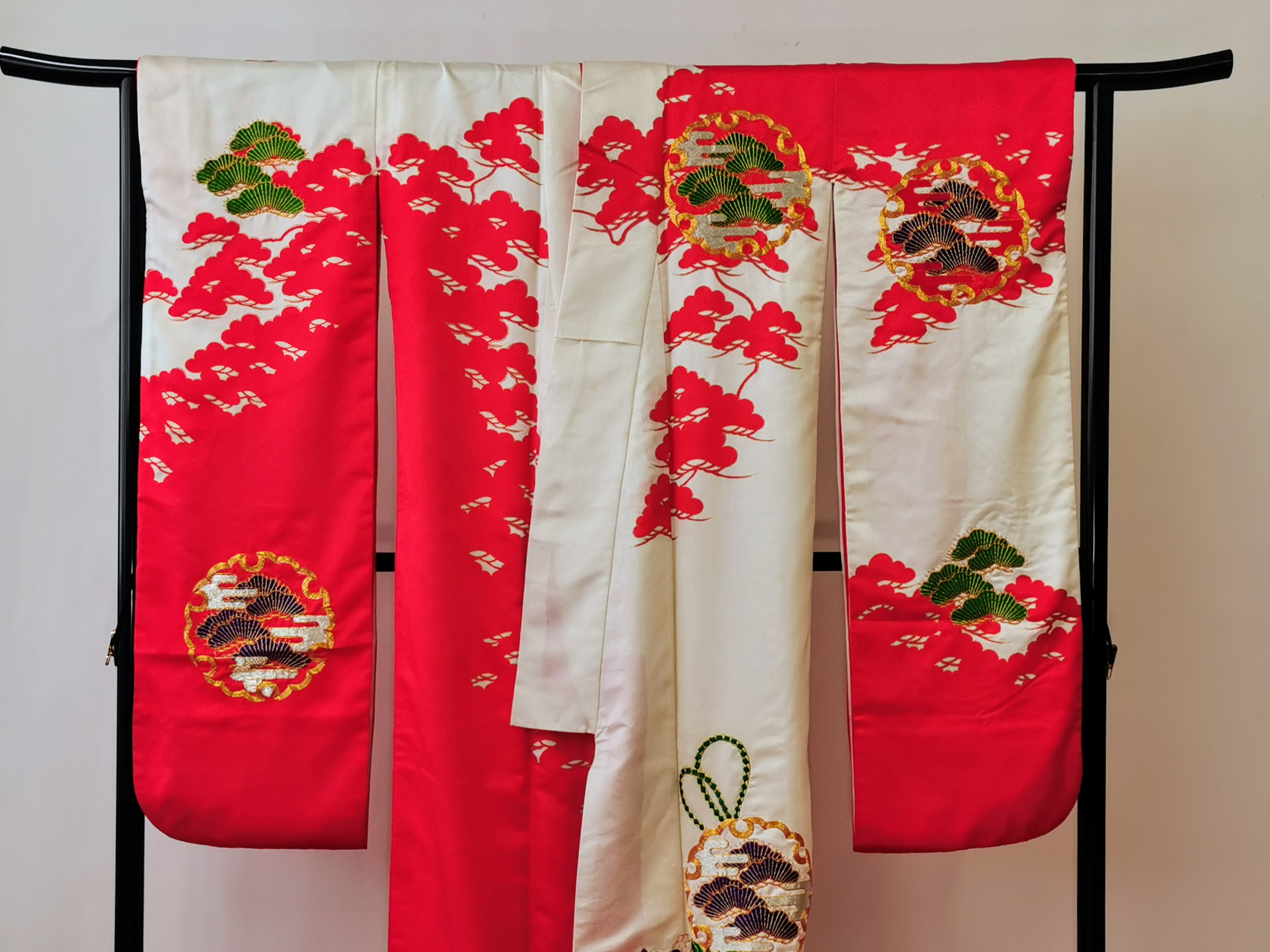 引き振袖 お引きずり 花嫁衣装 結婚式 豪華 刺繍 婚礼 ウエディング 古着◆twff225