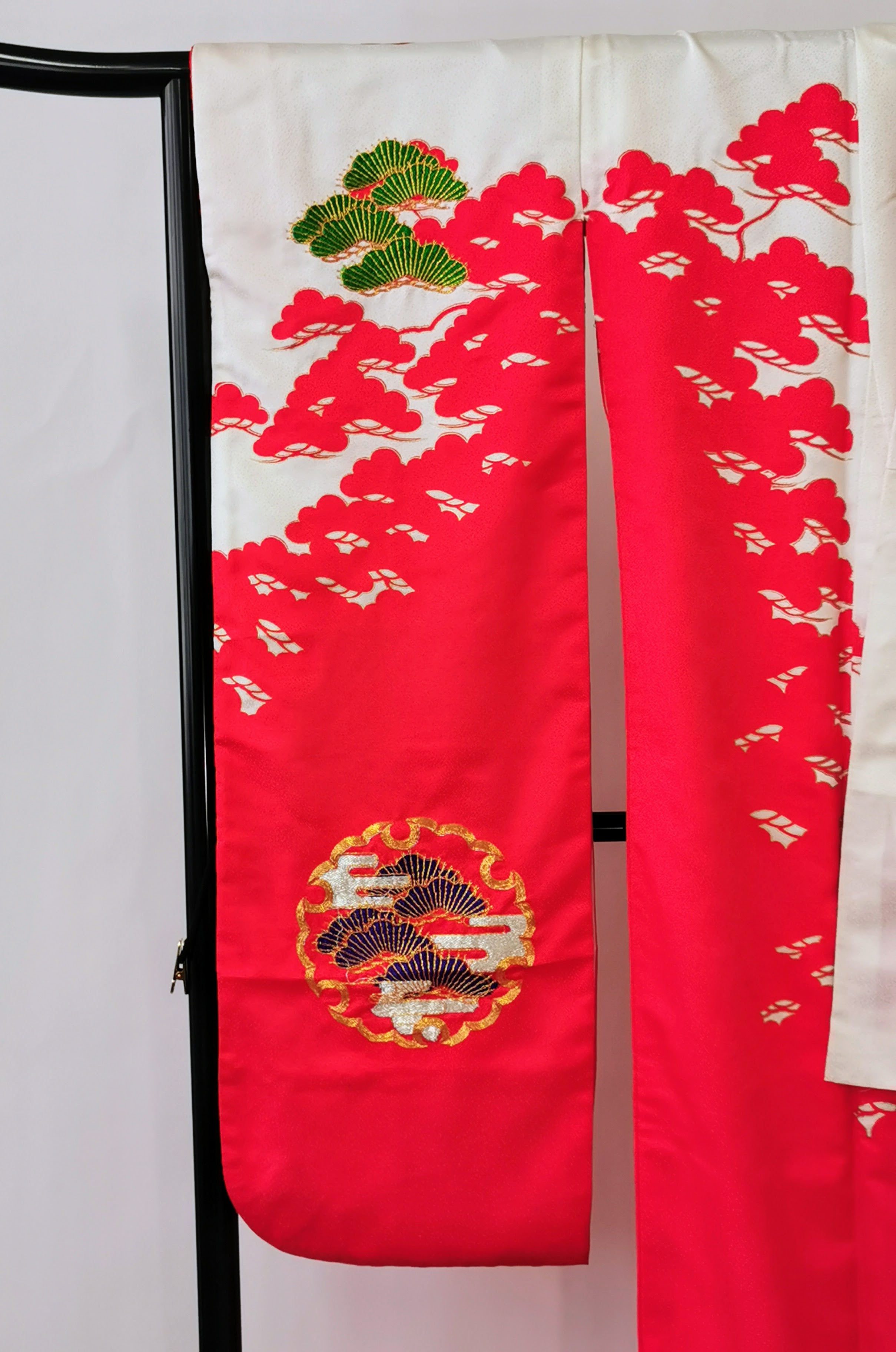 引き振袖 お引きずり 花嫁衣装 結婚式 豪華 刺繍 婚礼 ウエディング 古着◆twff225