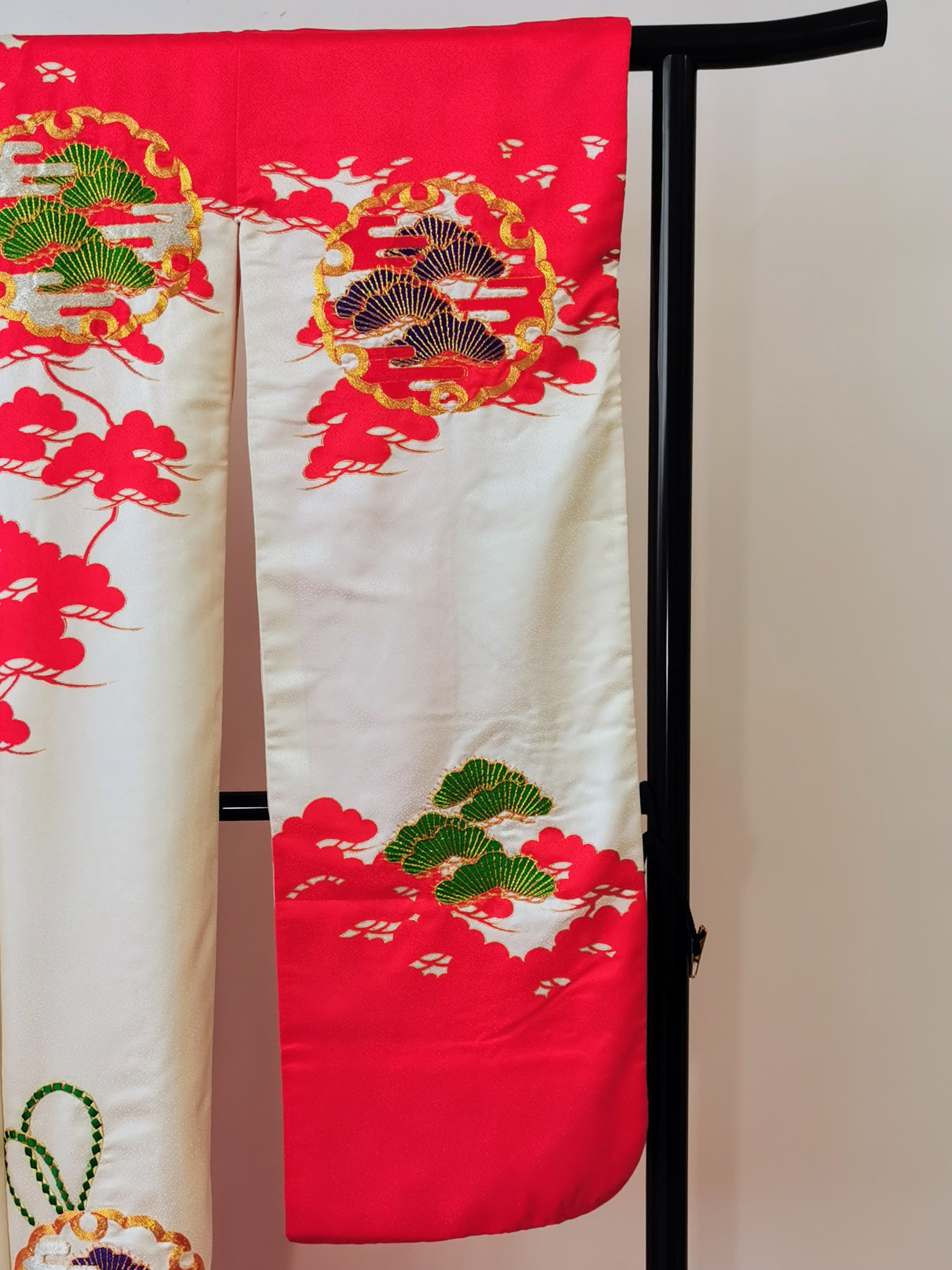 引き振袖 お引きずり 花嫁衣装 結婚式 豪華 刺繍 婚礼 ウエディング 古着◆twff225