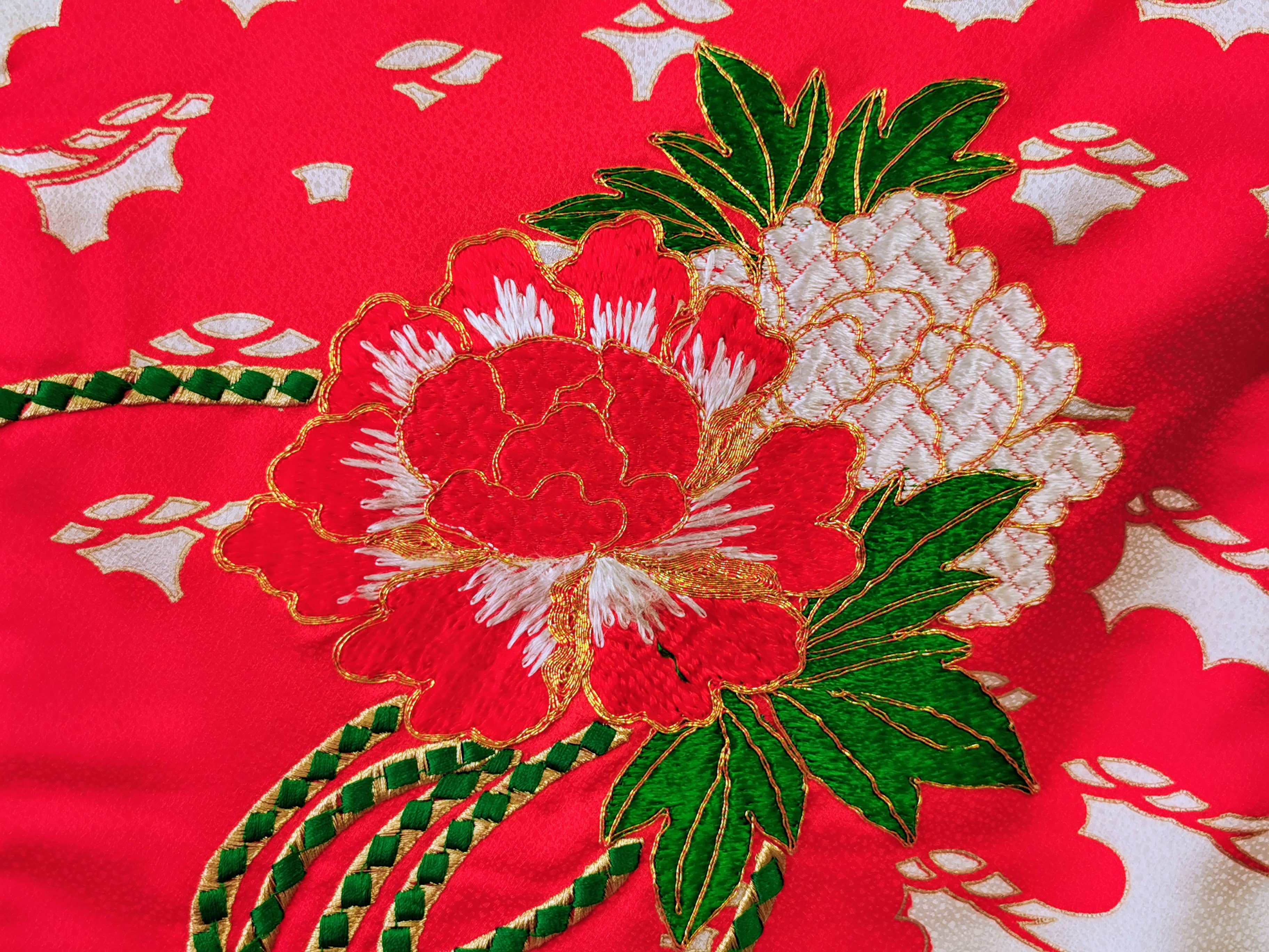 引き振袖 お引きずり 花嫁衣装 結婚式 豪華 刺繍 婚礼 ウエディング 古着◆twff225