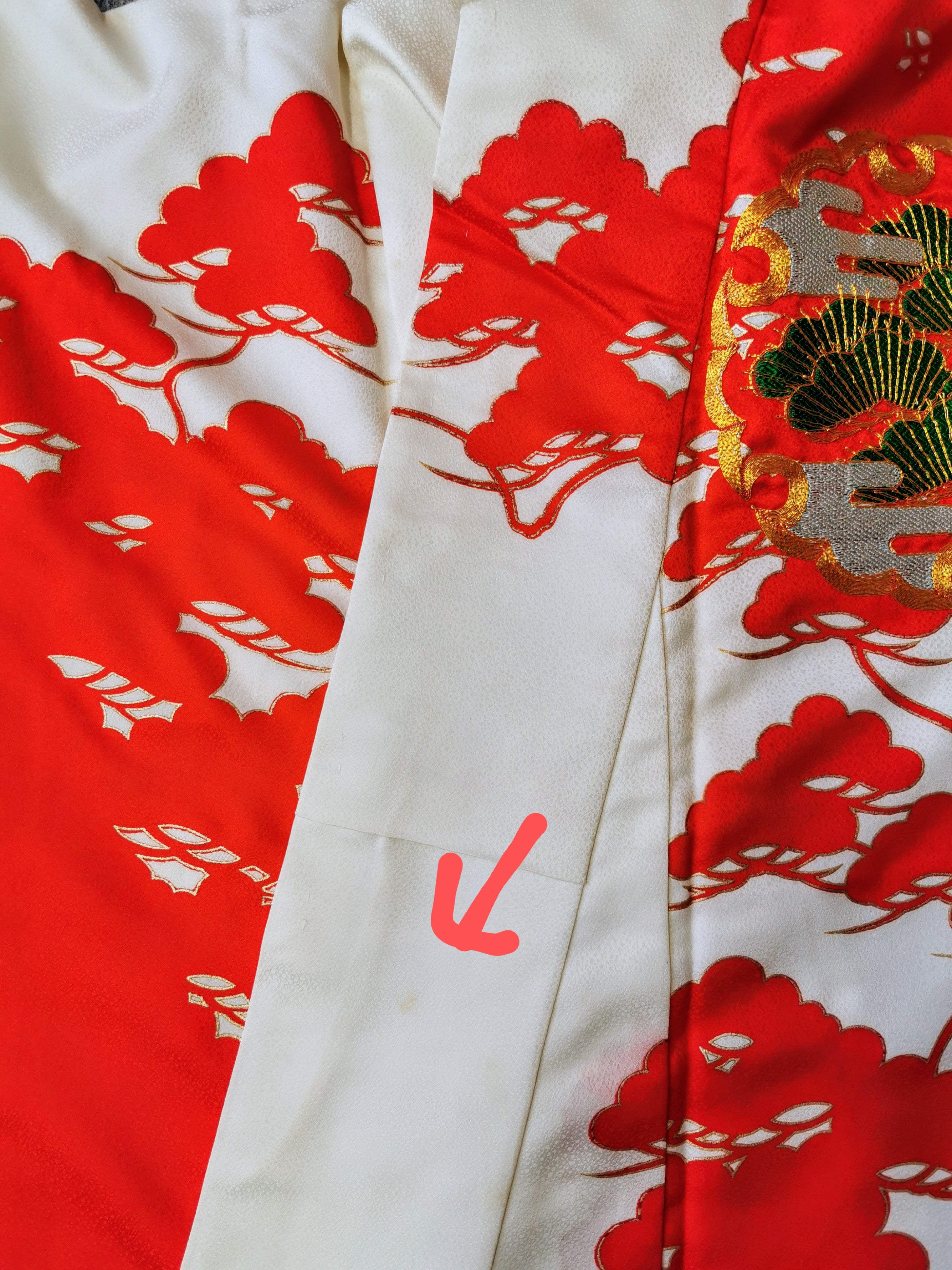 引き振袖 お引きずり 花嫁衣装 結婚式 豪華 刺繍 婚礼 ウエディング 古着◆twff225