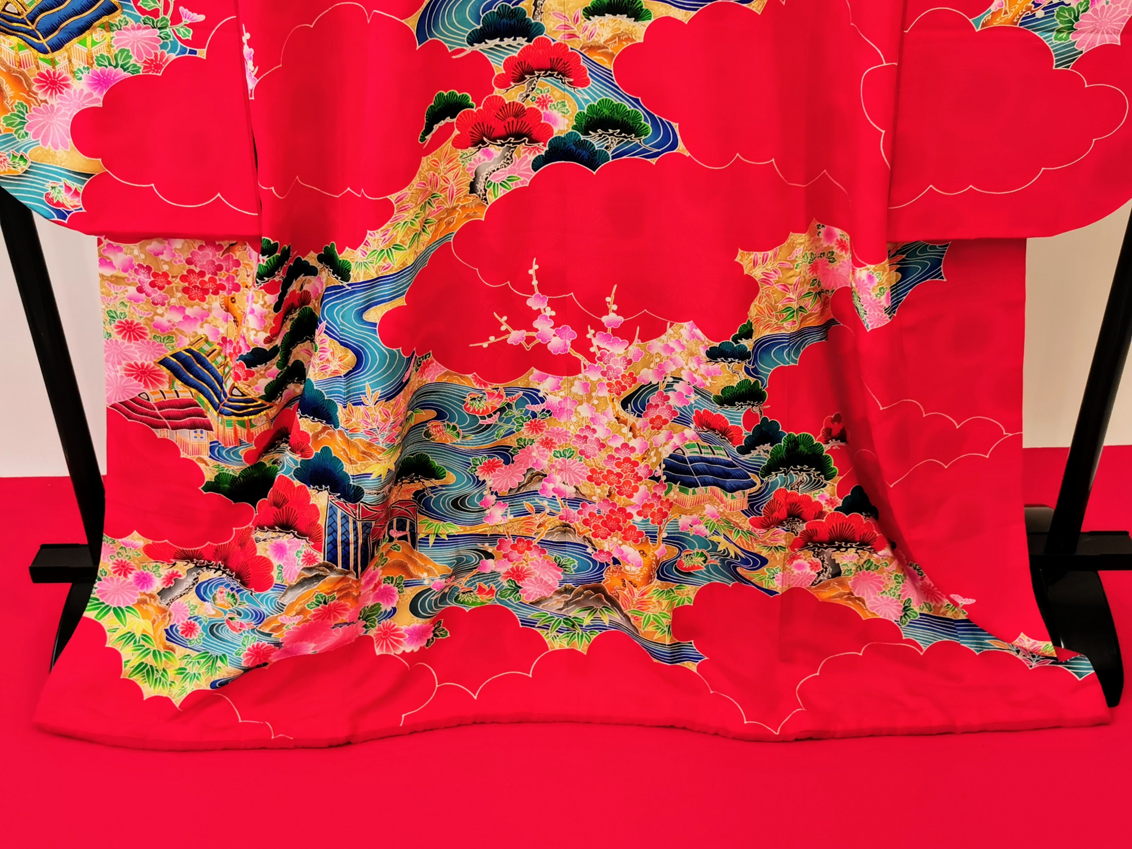 引き振袖 お引きずり 花嫁衣装 結婚式 豪華 刺繍 婚礼 ウエディング 古着◆twff226