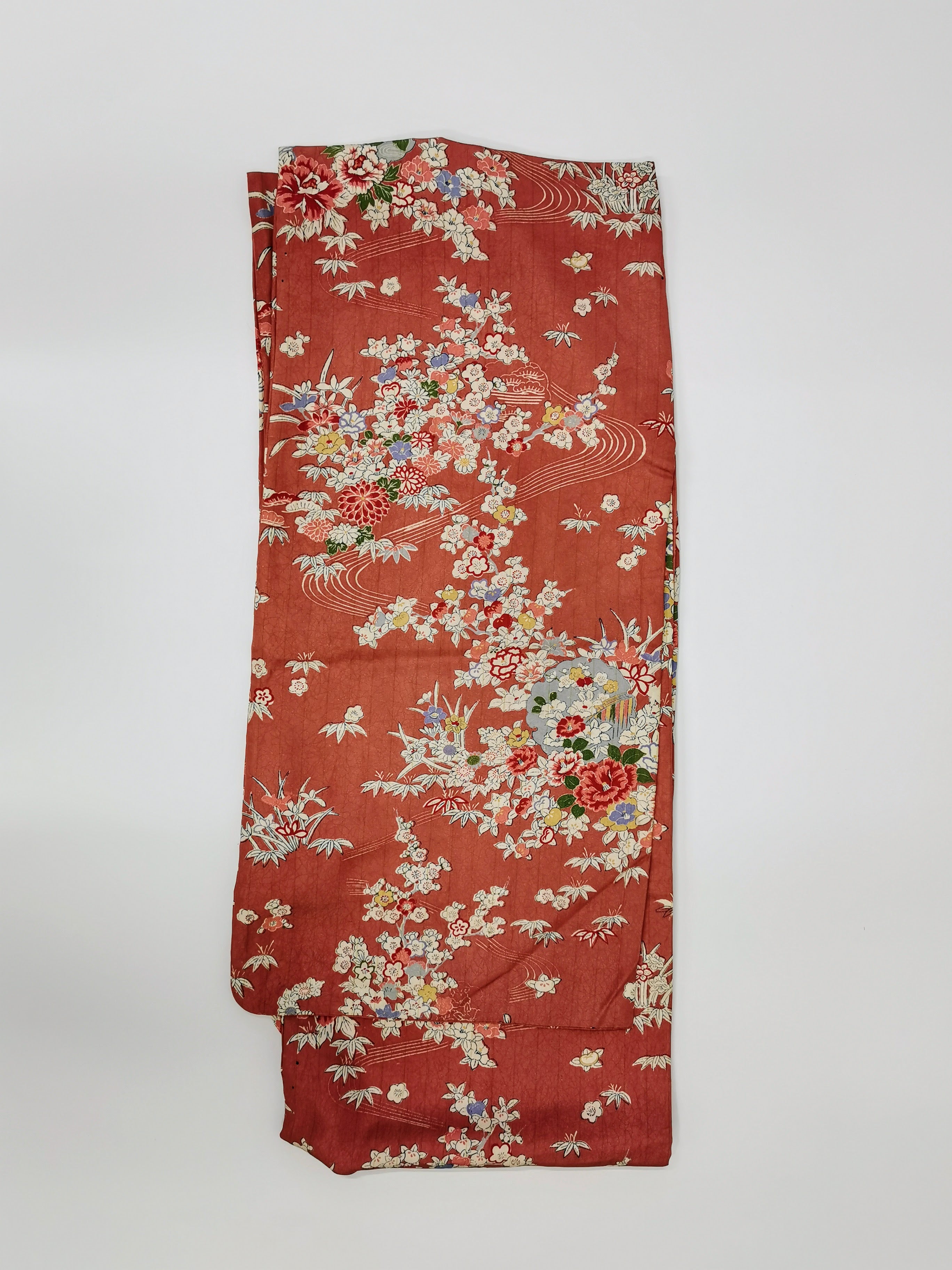 まとめ売り5点 女性 中古着物 暖色系◆twk340