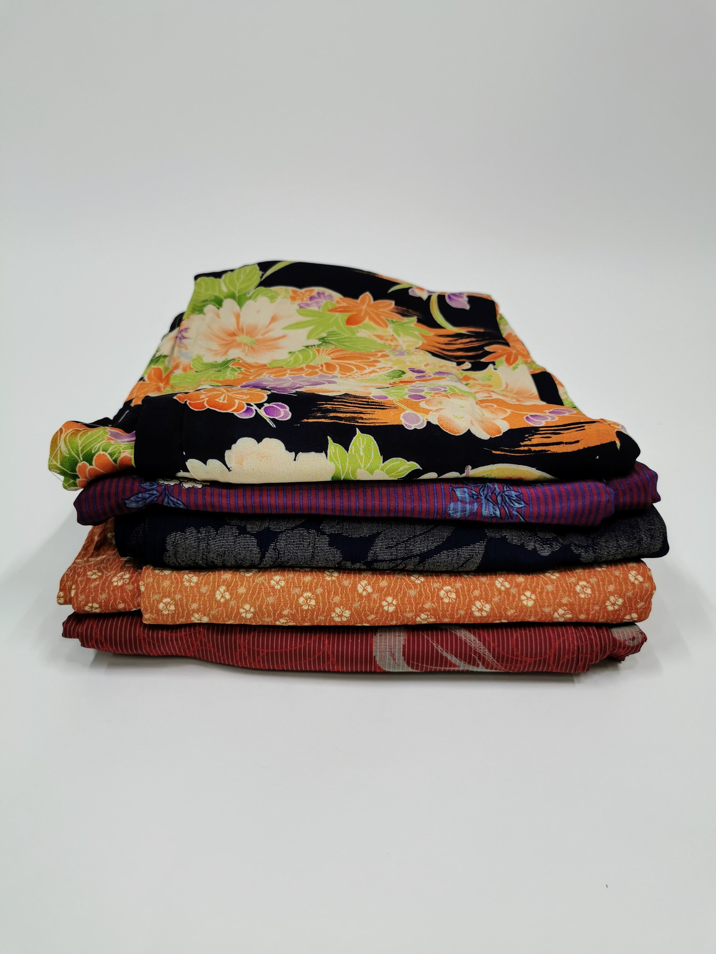 まとめ売り5点 女性 中古着物 花柄♪◆twk339