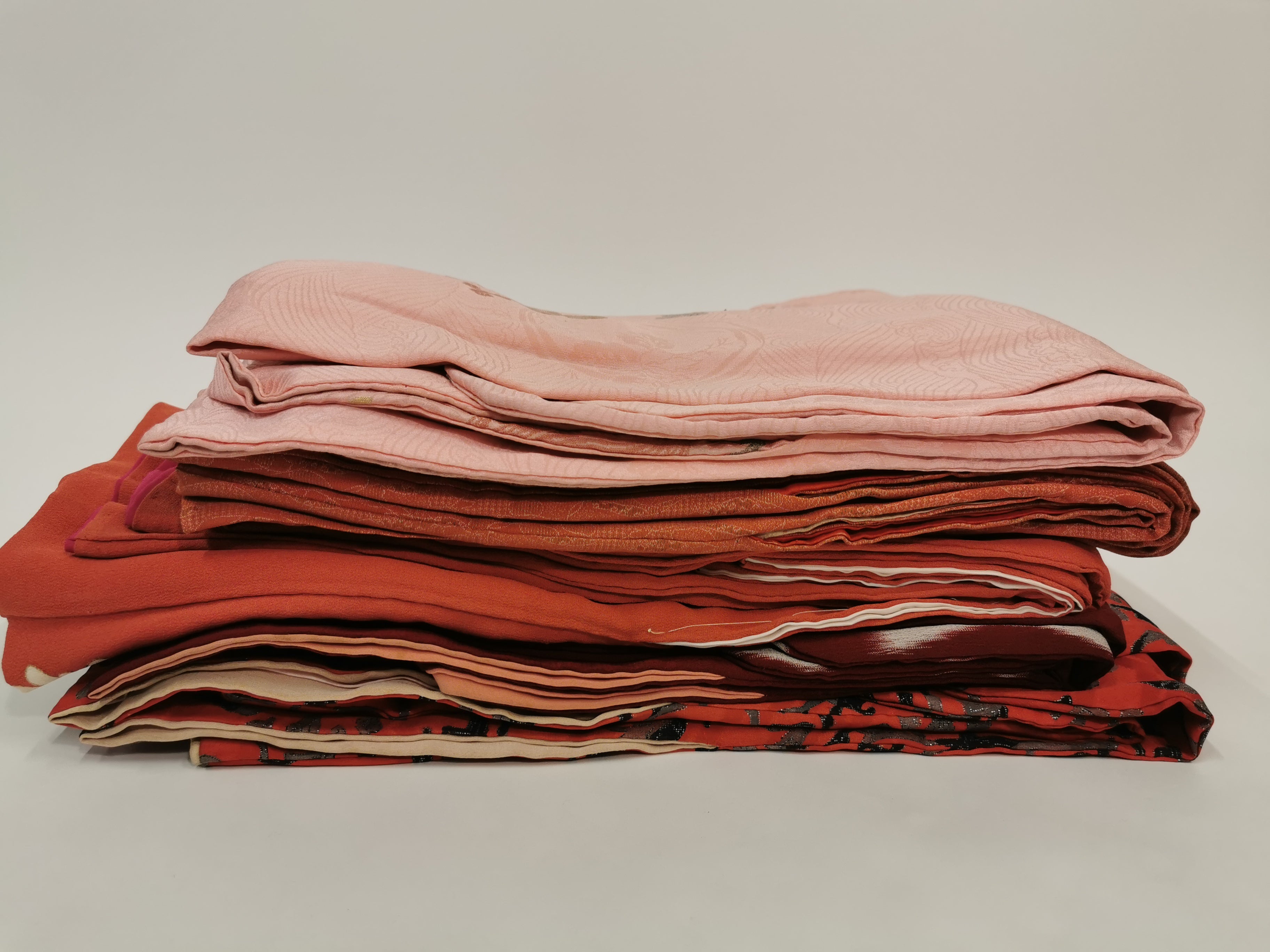 暖色系/着物まとめ売り5点 リユース◆twkn374