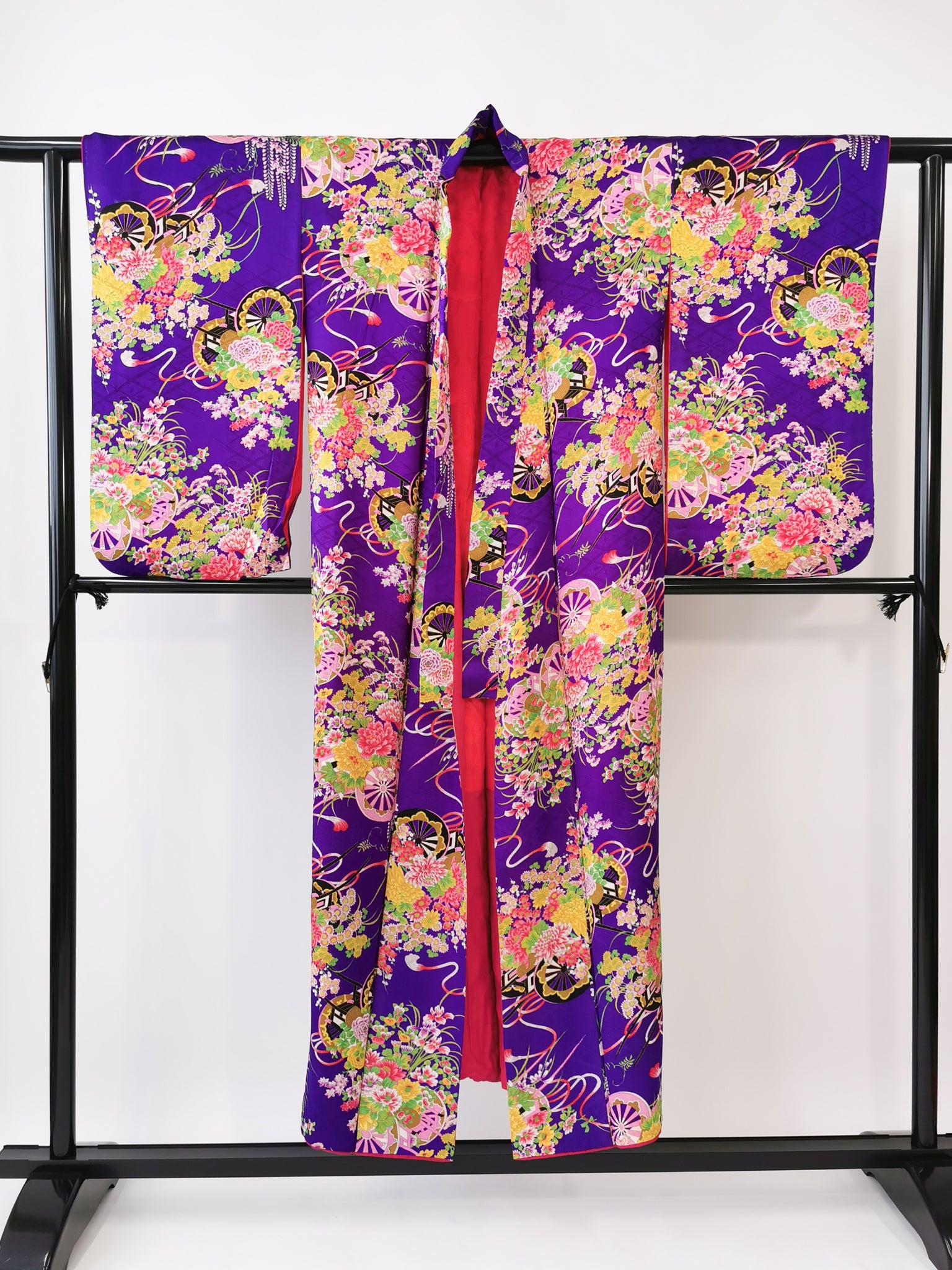 着物 女児・小柄女性 アンティーク 小紋 リユース◆twkh378