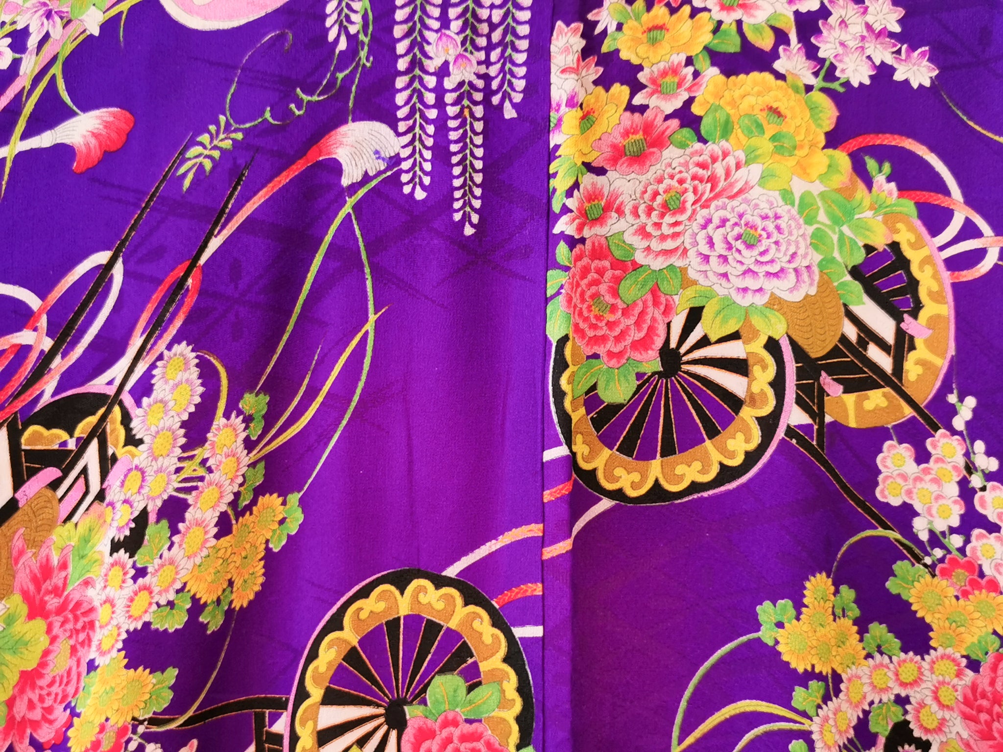 着物 女児・小柄女性 アンティーク 小紋 リユース◆twkh378