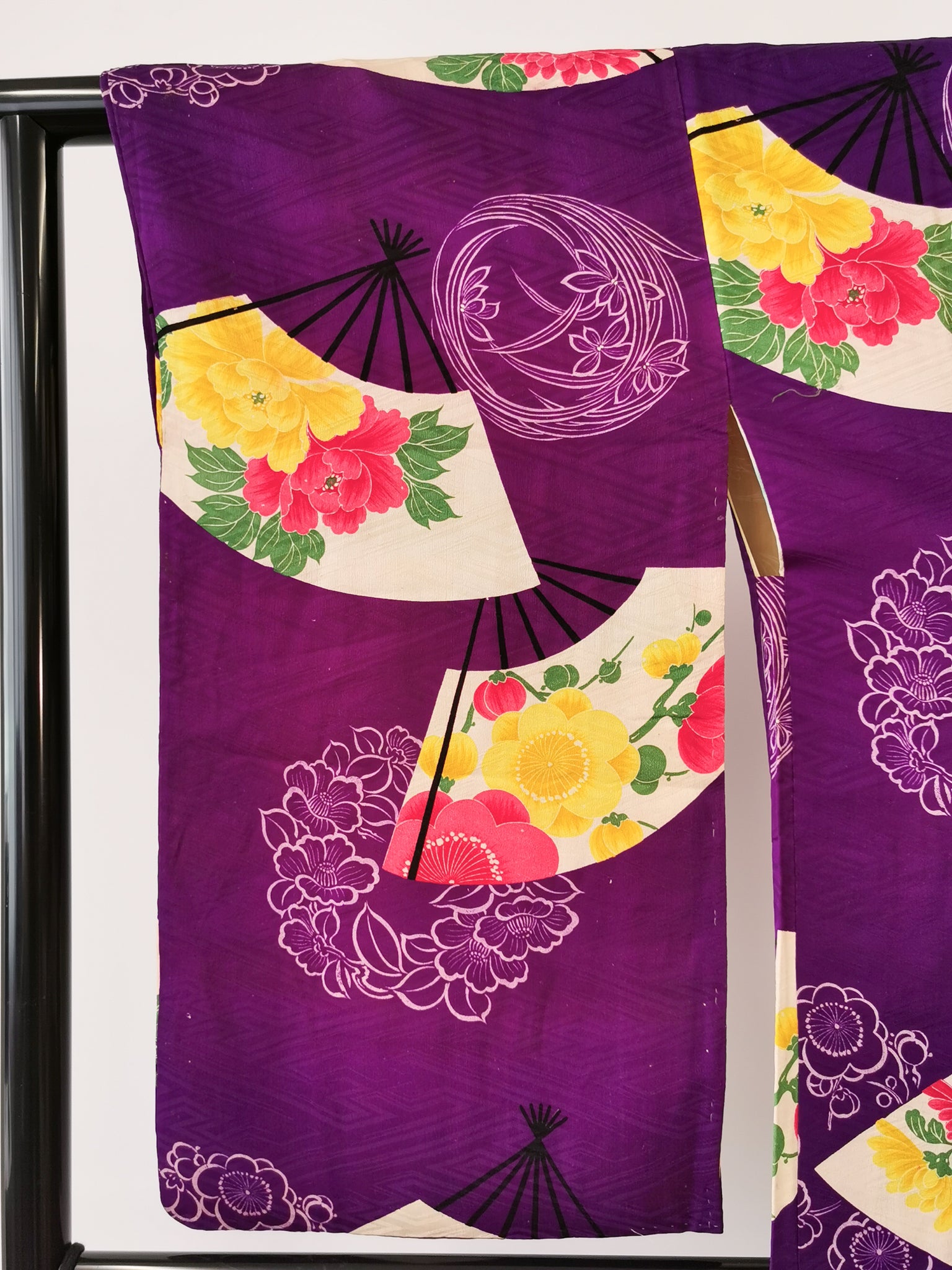 長羽織 正絹 アンティーク 羽織紐付き リユース◆twh382