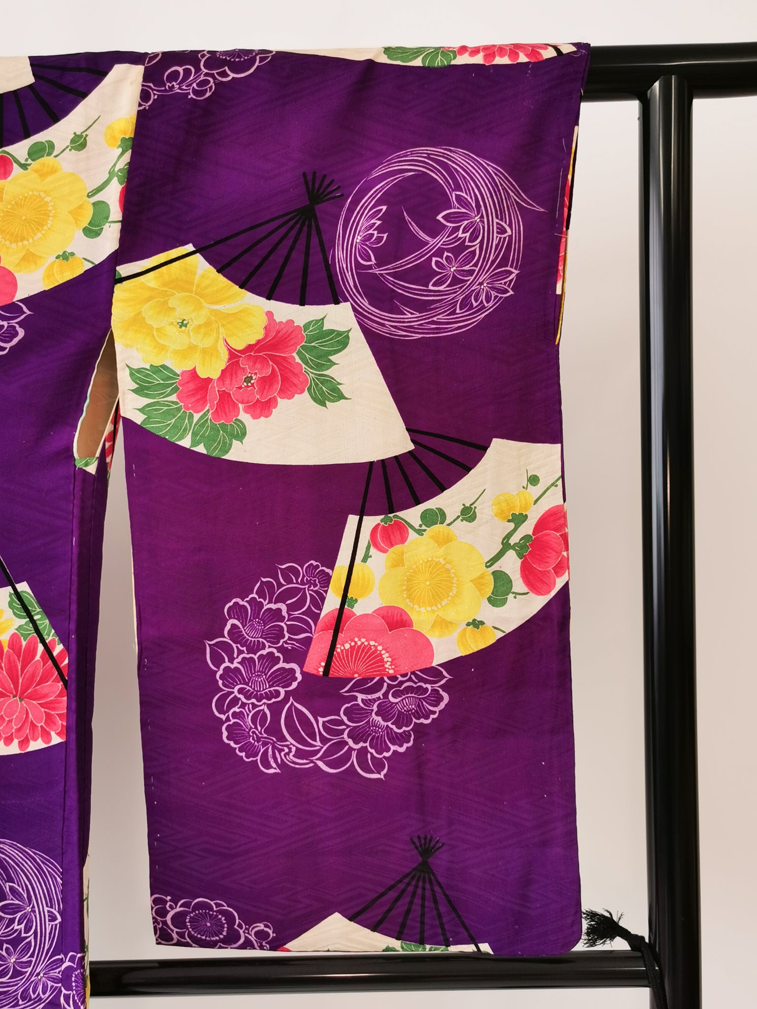 長羽織 正絹 アンティーク 羽織紐付き リユース◆twh382