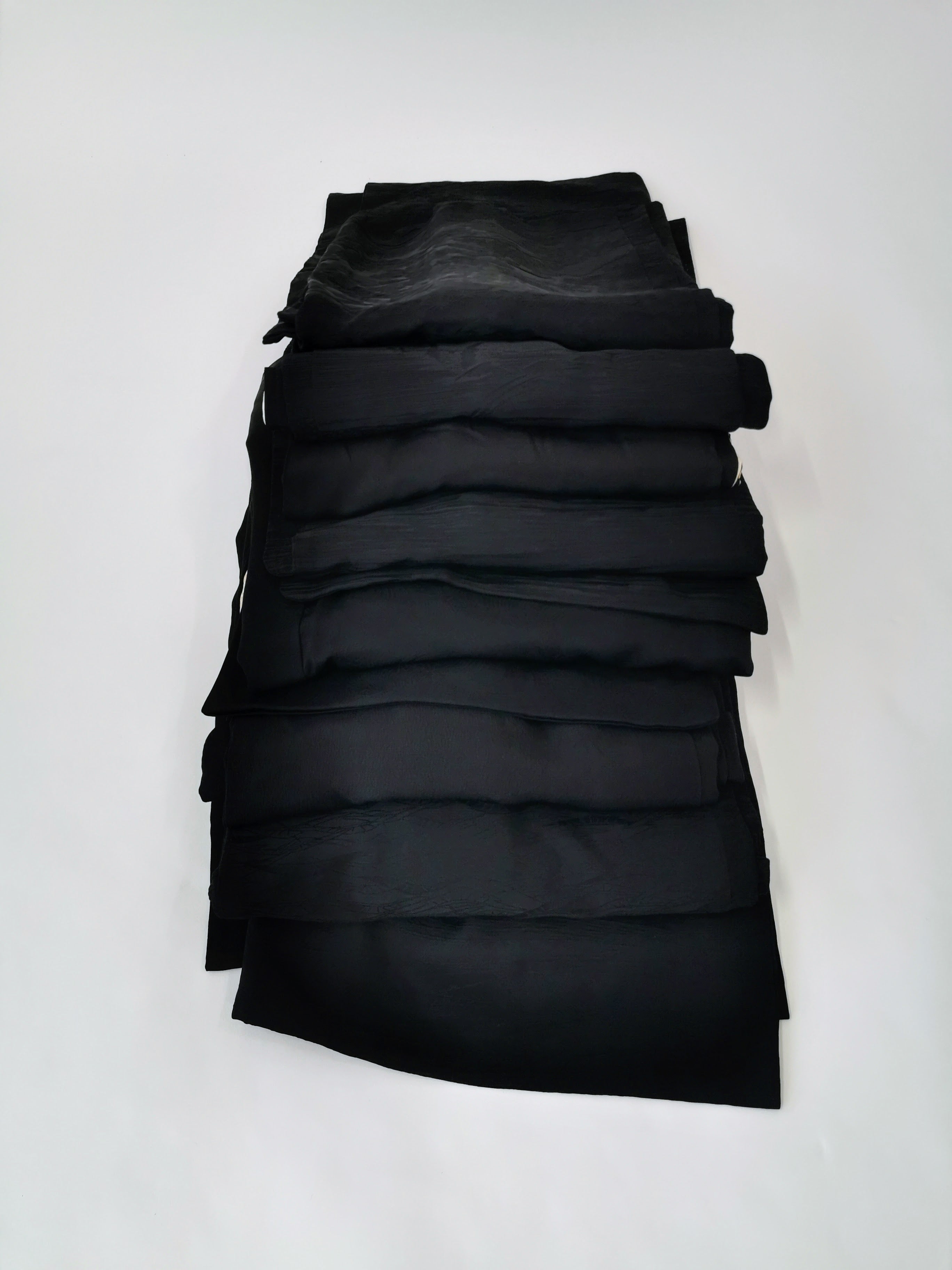 10 black haori jackets, sold as a set, recycled jackets ◆twh658