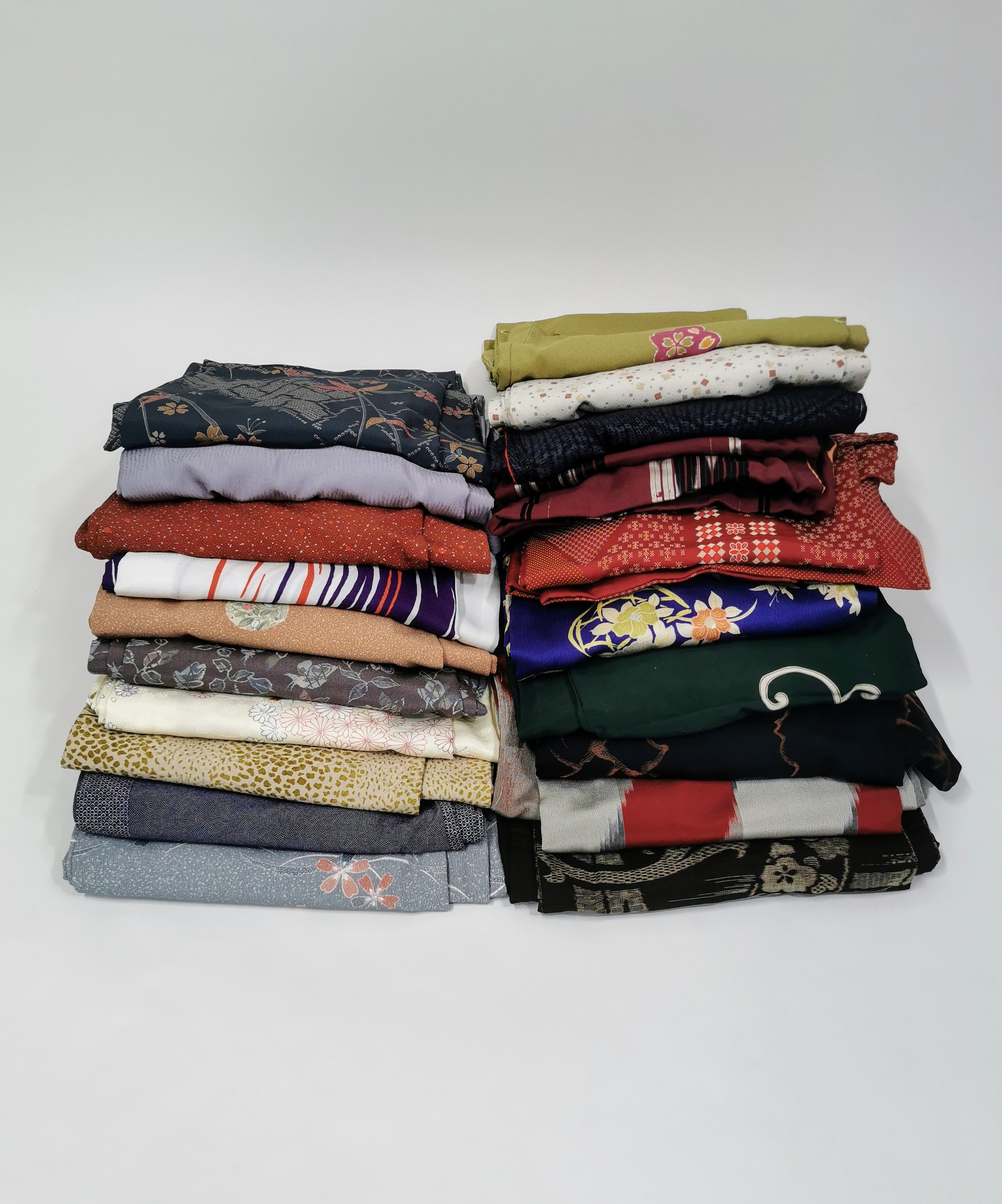 Bulk Sale of 5 Women's Used Kimonos with Floral Patterns♪◆twk339