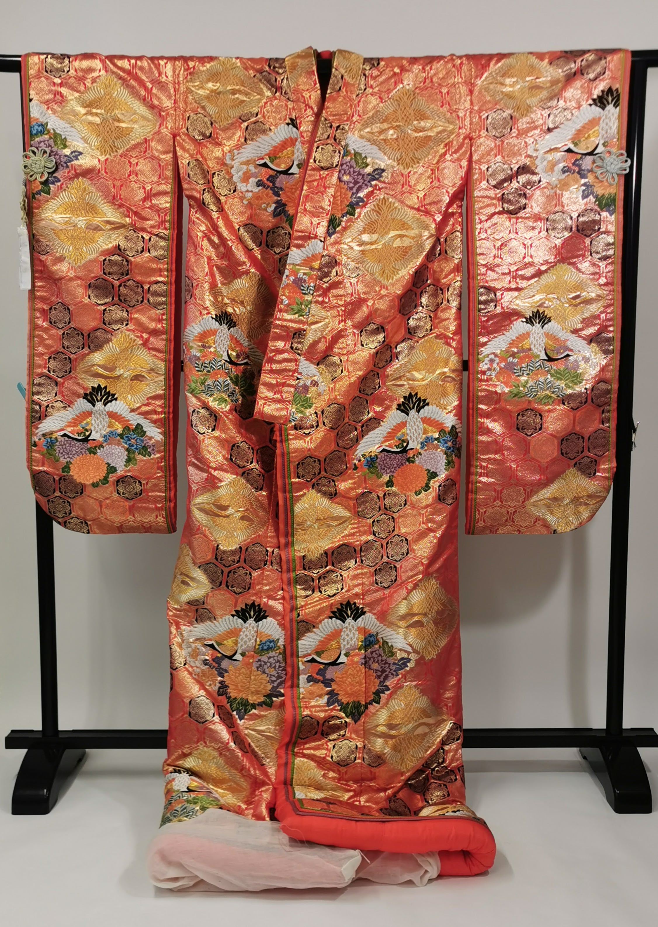 Uchikake Bridal Kimono Luxury Gold and Silver Foil Wedding Ceremony Vintage◆twu676
