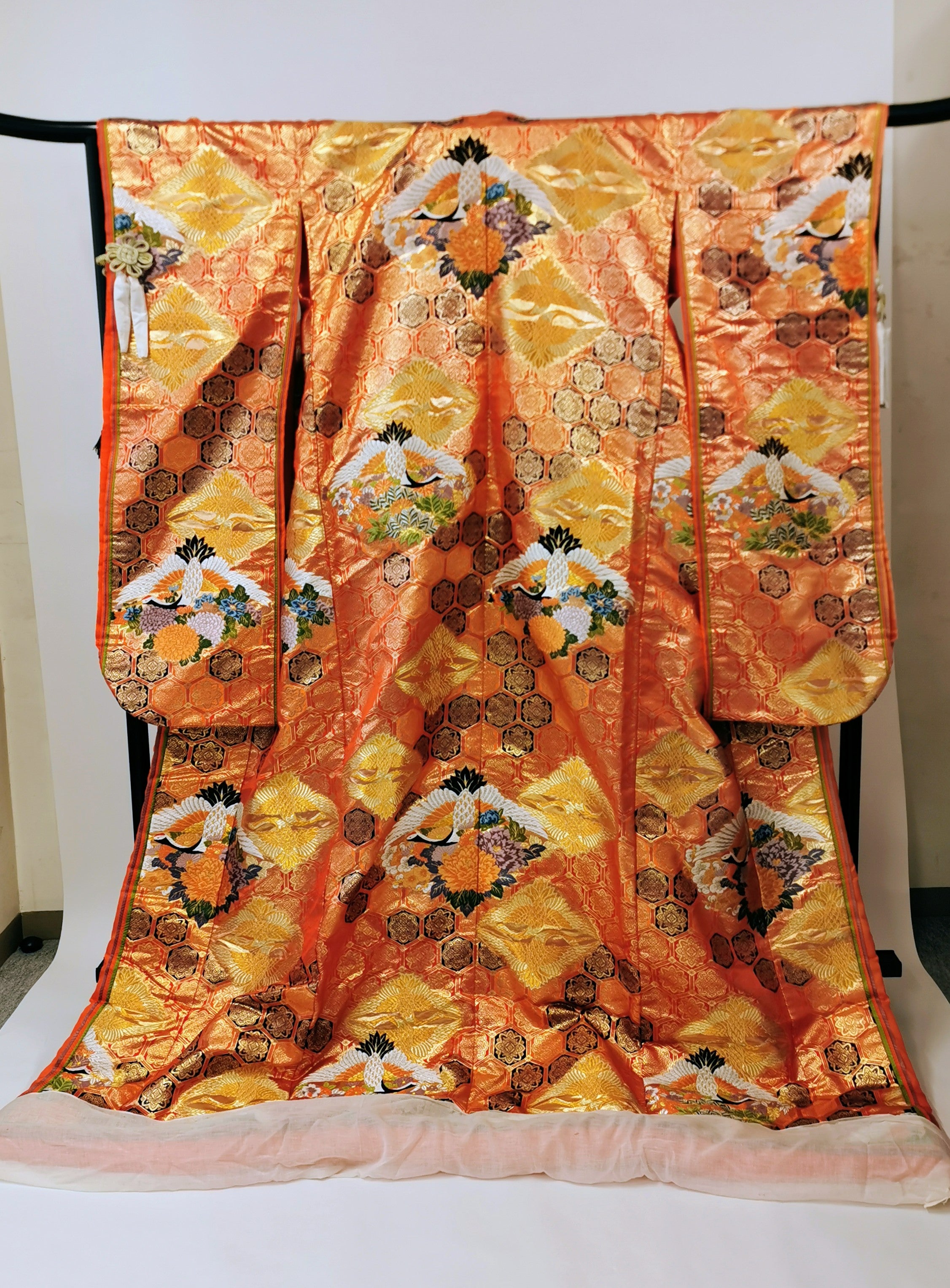 Uchikake Bridal Kimono Luxury Gold and Silver Foil Wedding Ceremony Vintage◆twu676