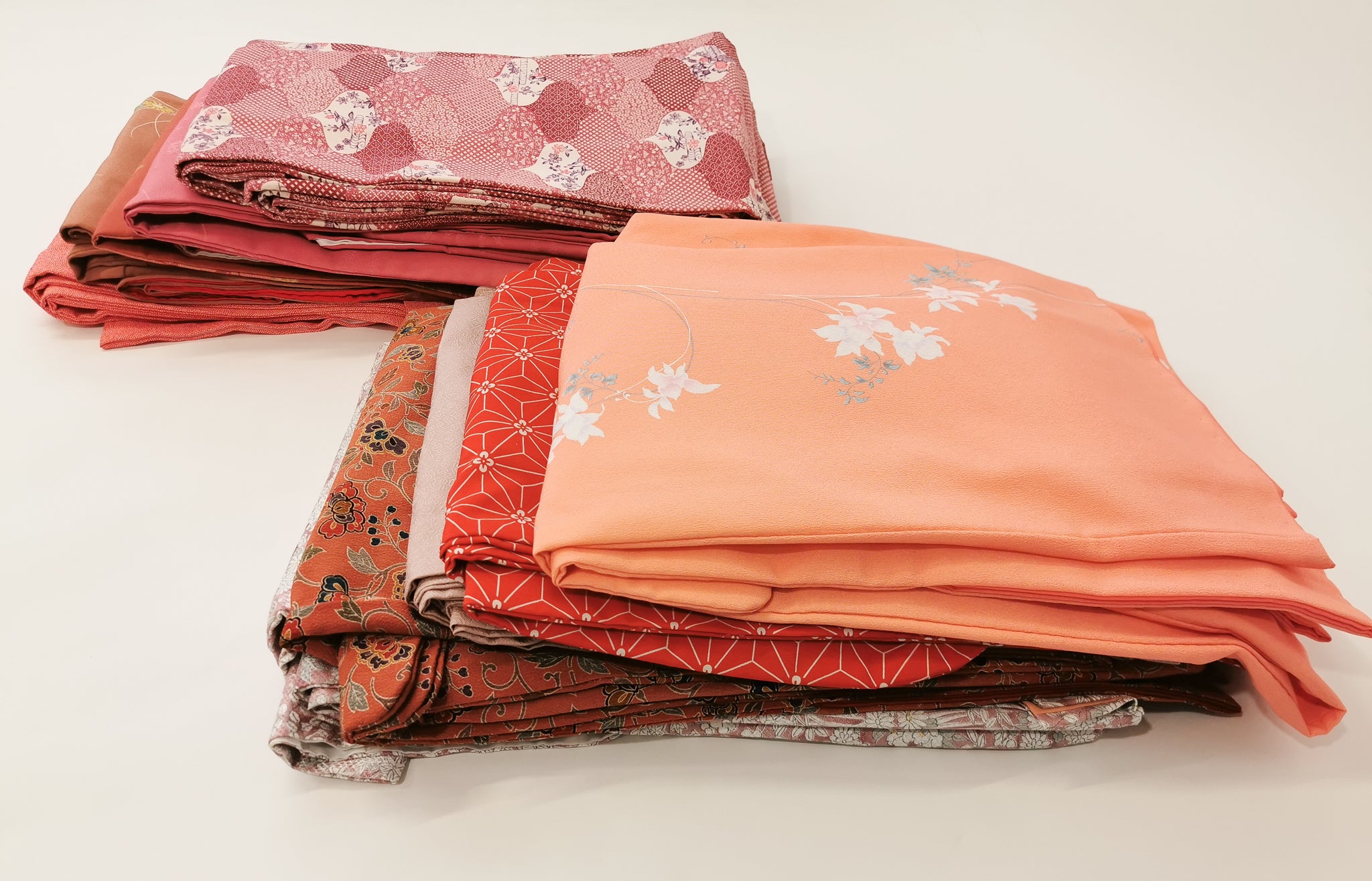10pcs Women’s Washable Kimono Set – Pink Color Assortment / 女性用 洗える着物 10枚セット(ピンク系)◆twk712