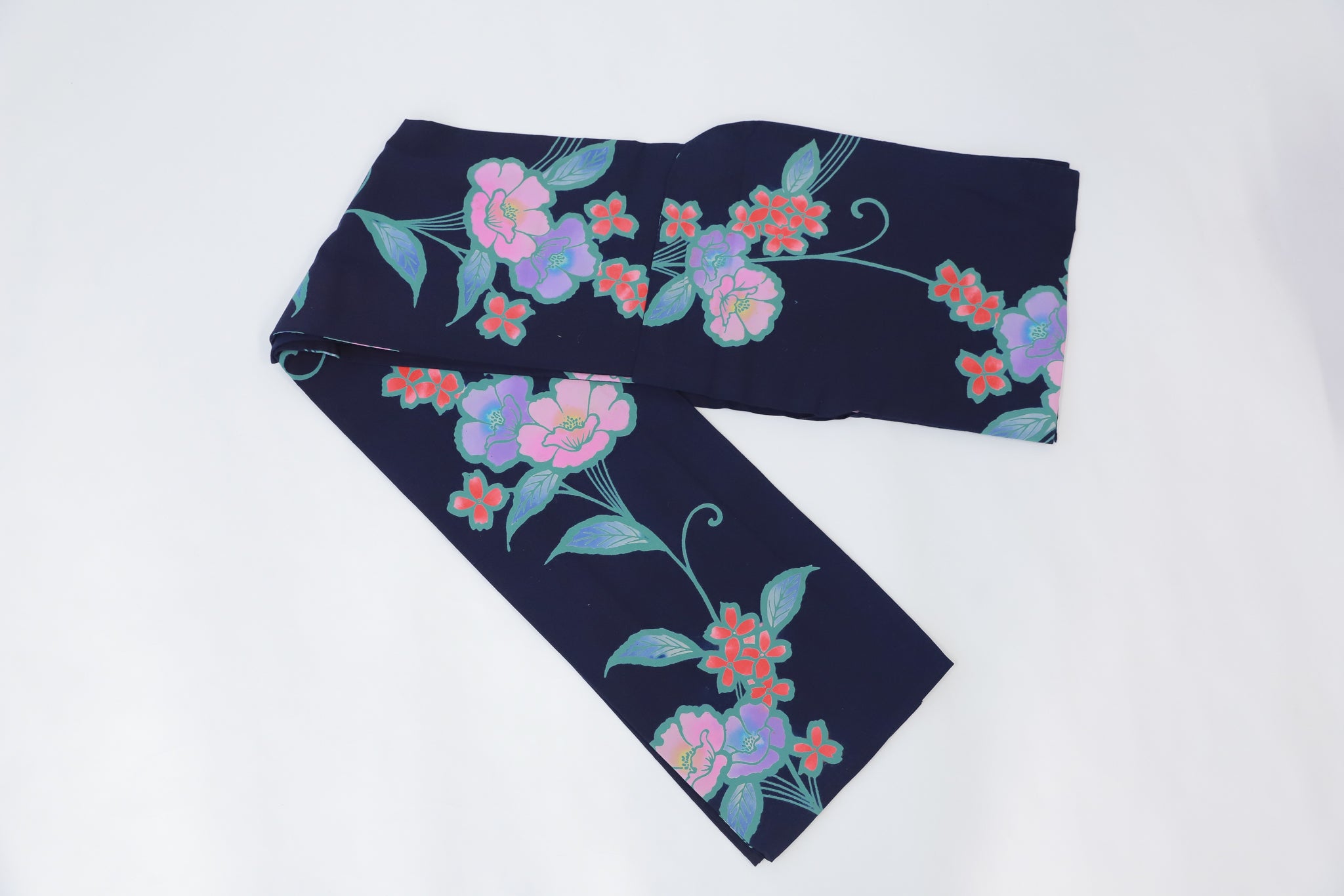 浴衣 5点 まとめて 紺色系 リユース リメイク 和装 和服 生地◆twy448