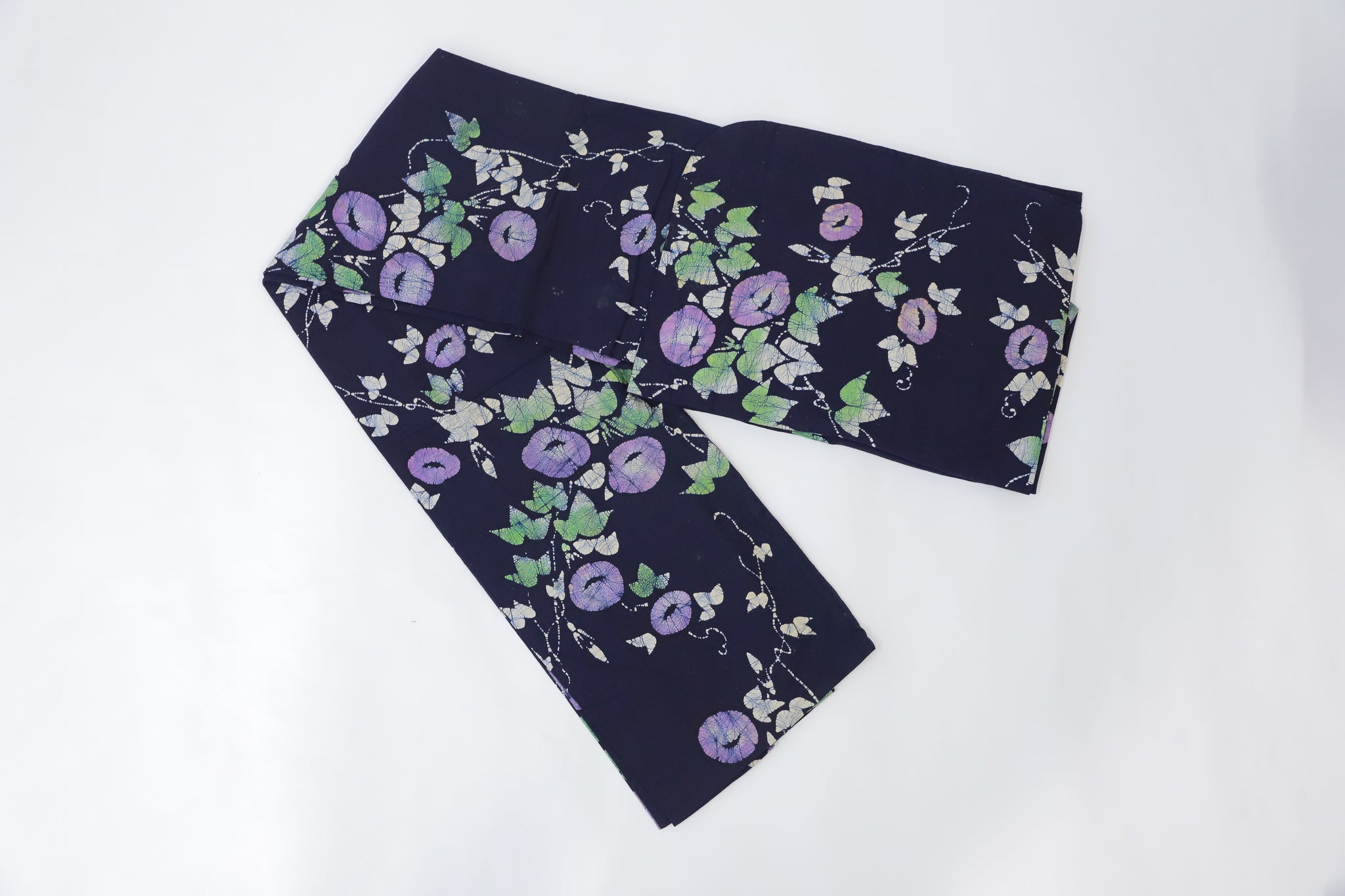 浴衣 5点 まとめて 紺色系 リユース リメイク 和装 和服 生地◆twy448