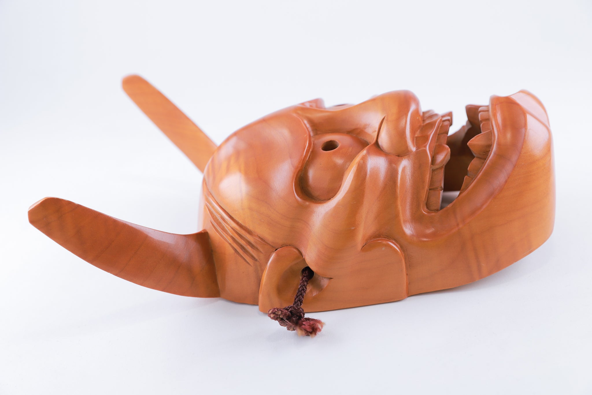 般若 お面 木製 鬼面 開運 魔除け 招福 縁起物 インテリア◆tko482