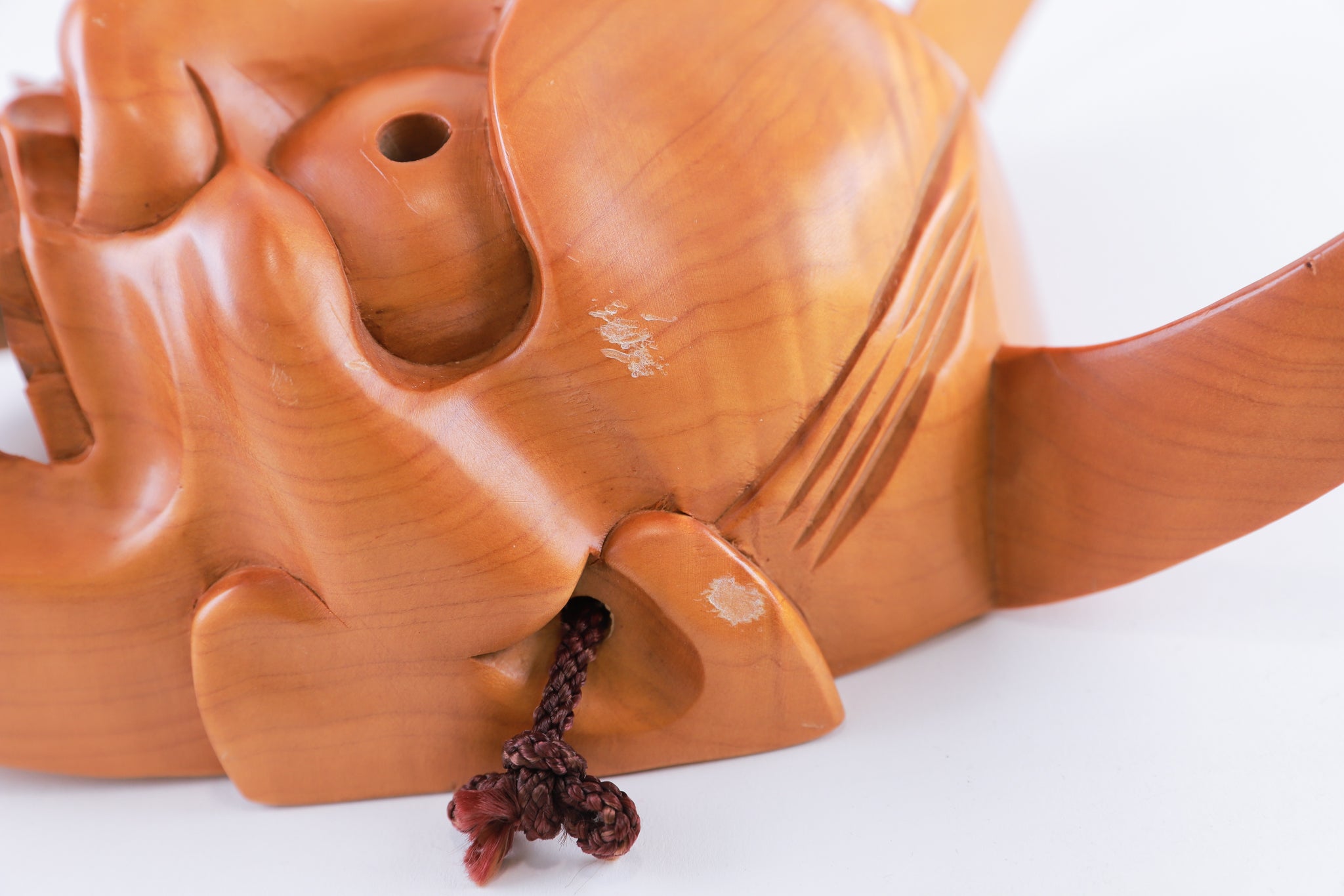 般若 お面 木製 鬼面 開運 魔除け 招福 縁起物 インテリア◆tko482