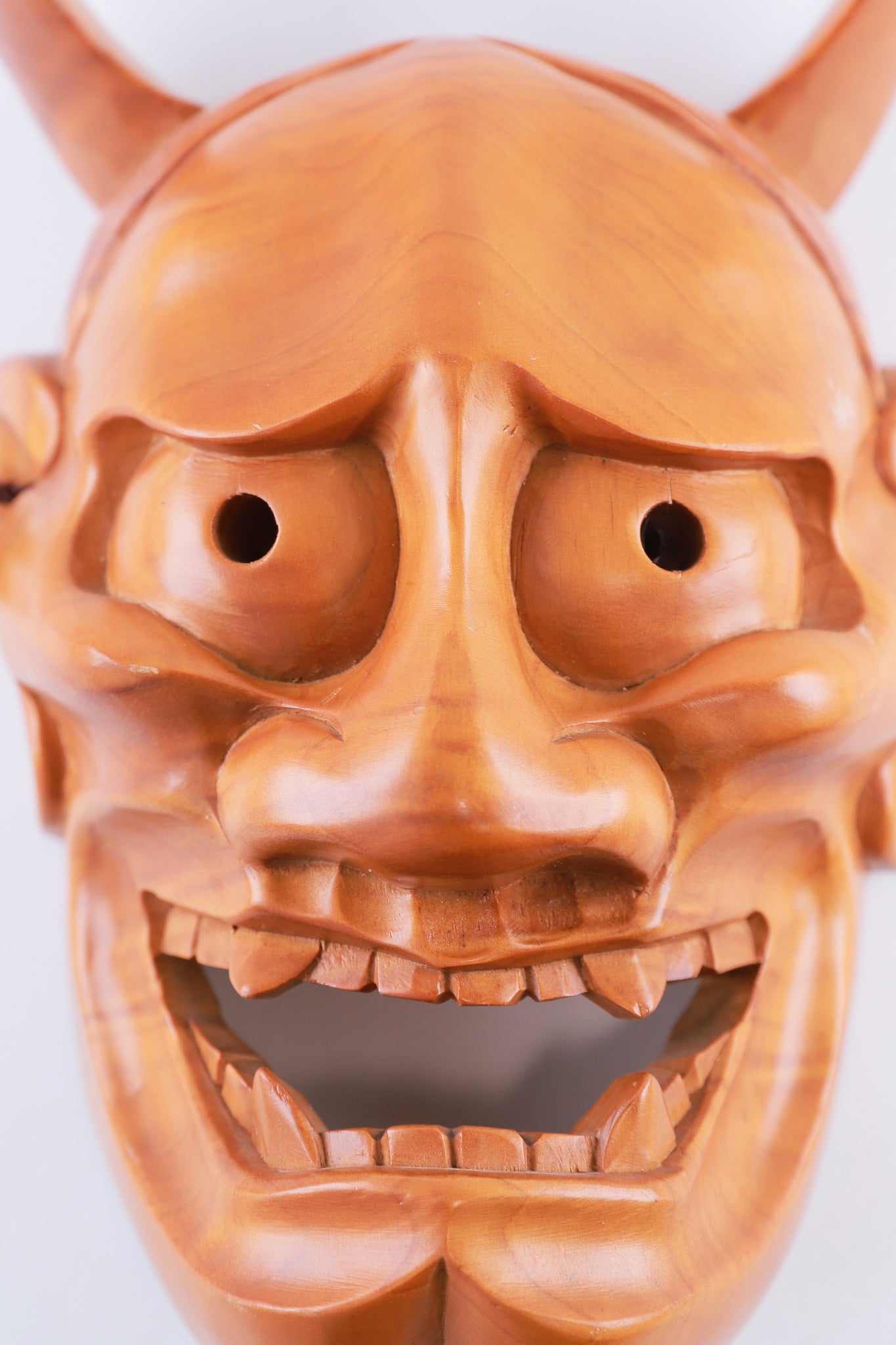 般若 お面 木製 鬼面 開運 魔除け 招福 縁起物 インテリア◆tko482