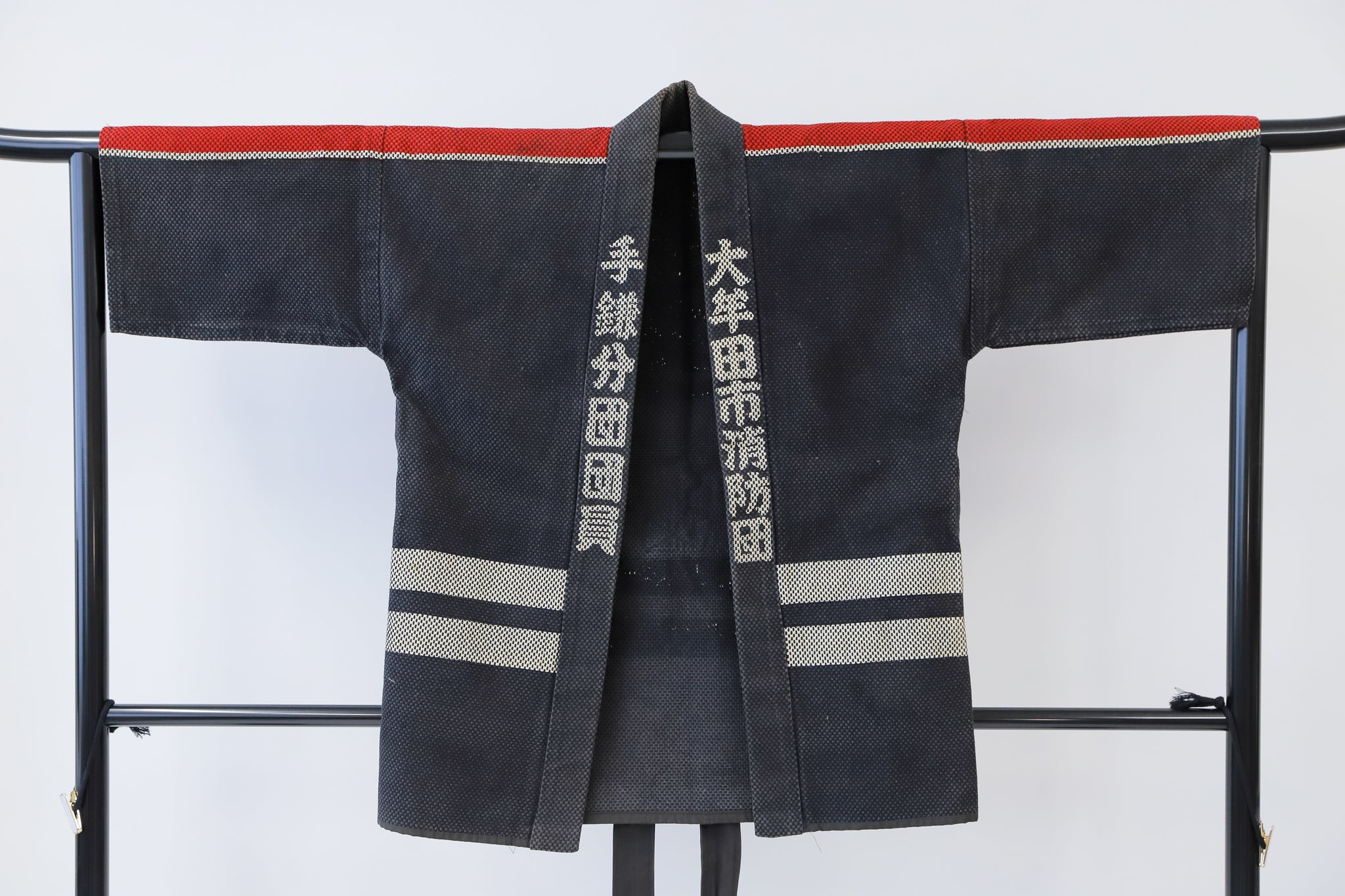 法被 消防団 厚地 はんてん 漢字 ジャパンヴィンテージ 火消し 刺子◆tmhap481