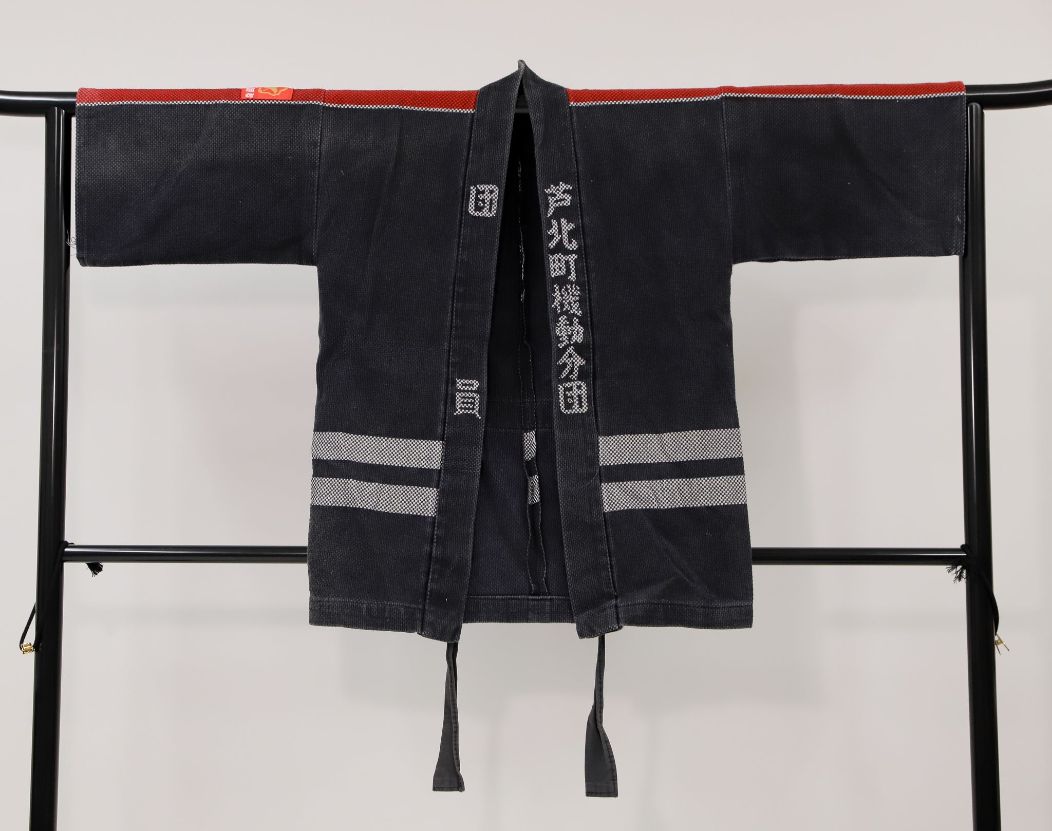 法被 消防団 厚地 はんてん 漢字 ジャパンヴィンテージ 火消し 刺子◆tmhap486