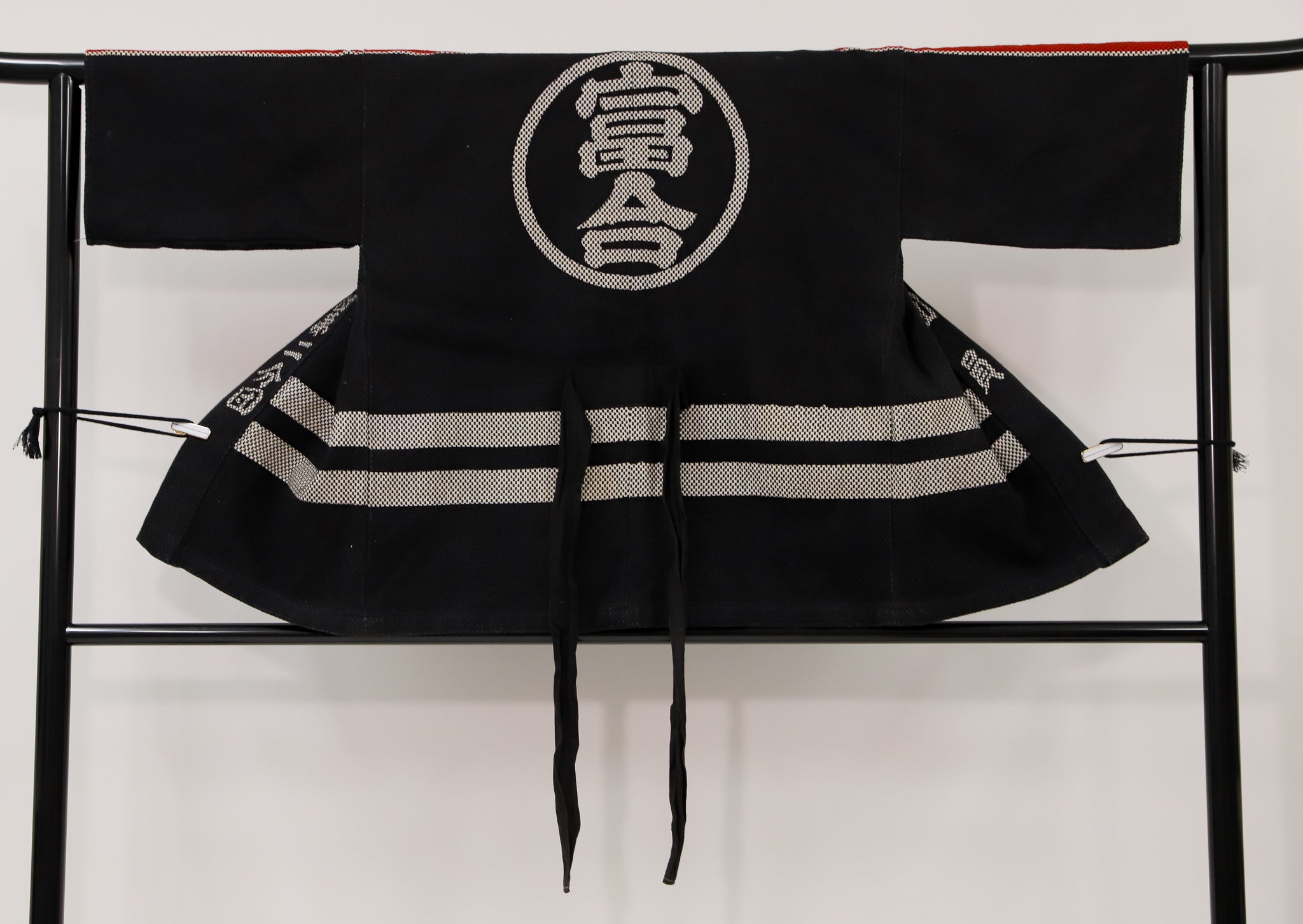 法被 消防団 厚地 はんてん 漢字 ジャパンヴィンテージ 火消し 刺子◆thap487