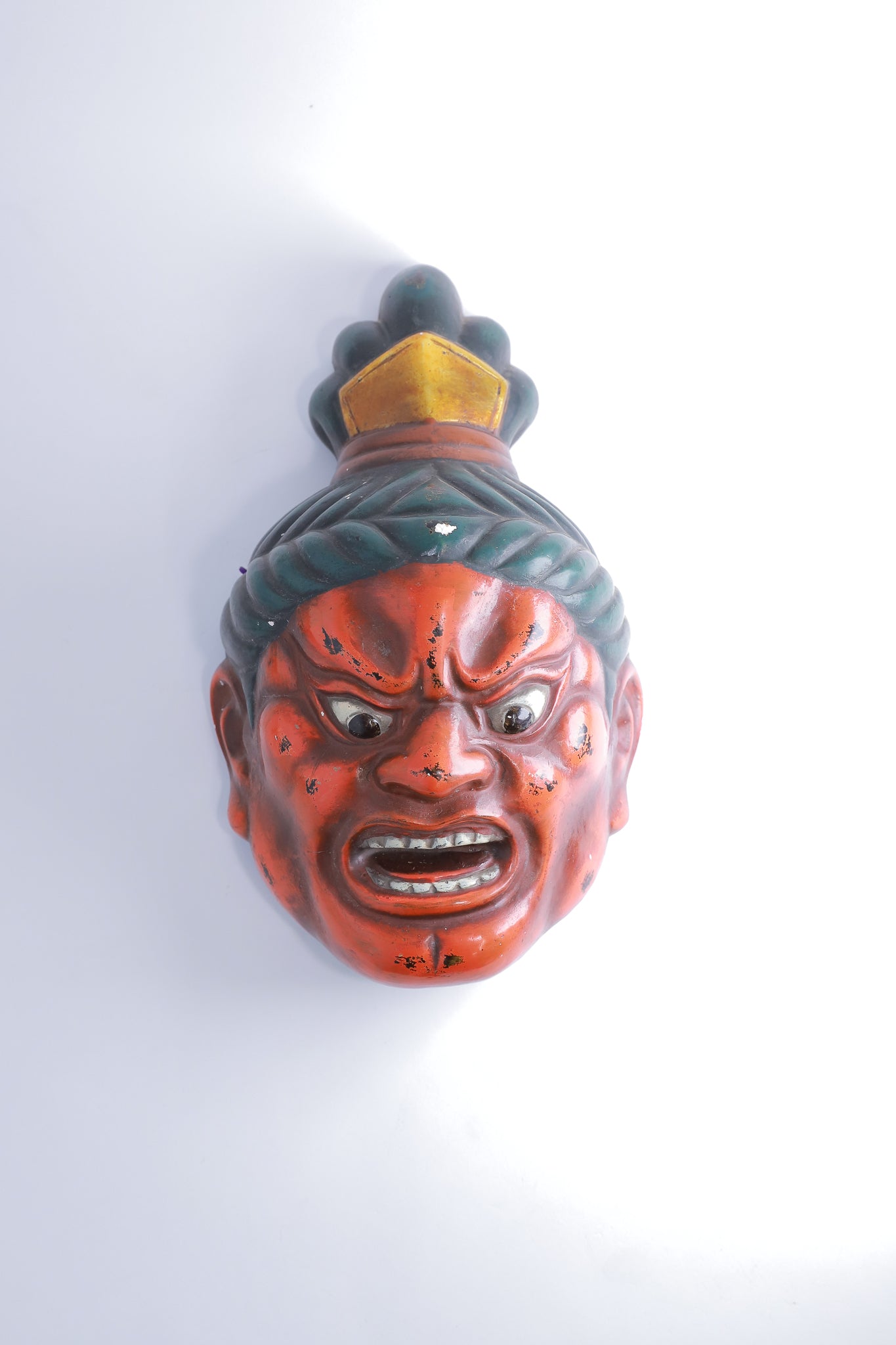 Mask Kongōrikishi Statue Nio Statue Dry Lacquer Wall Hanging Interior ◆tko534