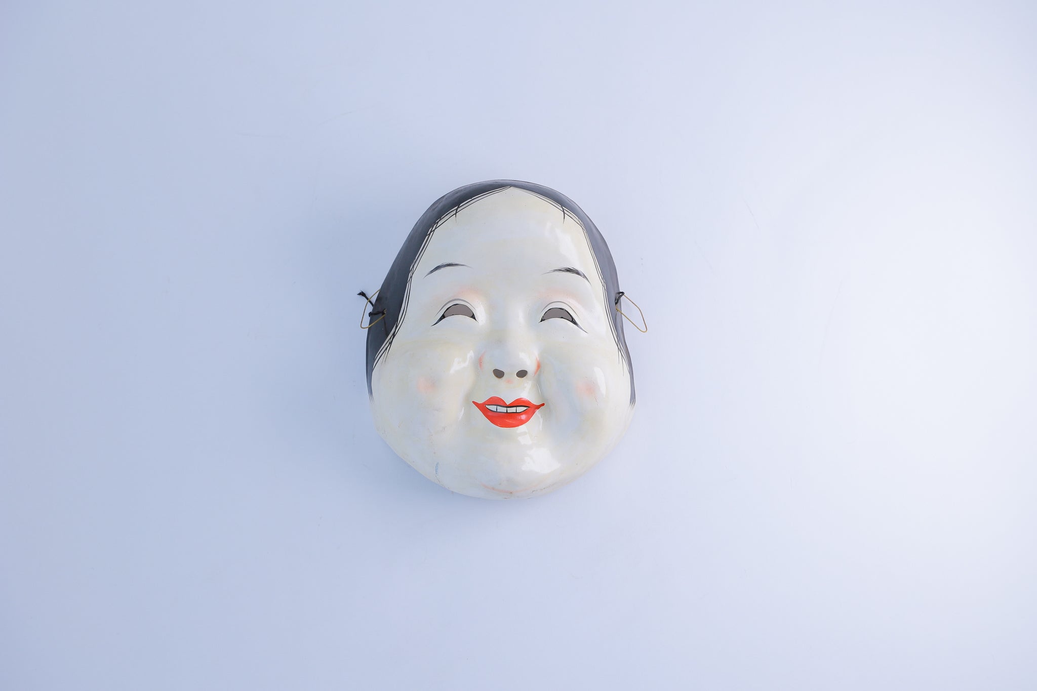 【2個セット】お面 おかめ&七福神セット くわえ付き 壁掛け インテリア◆tko540.541