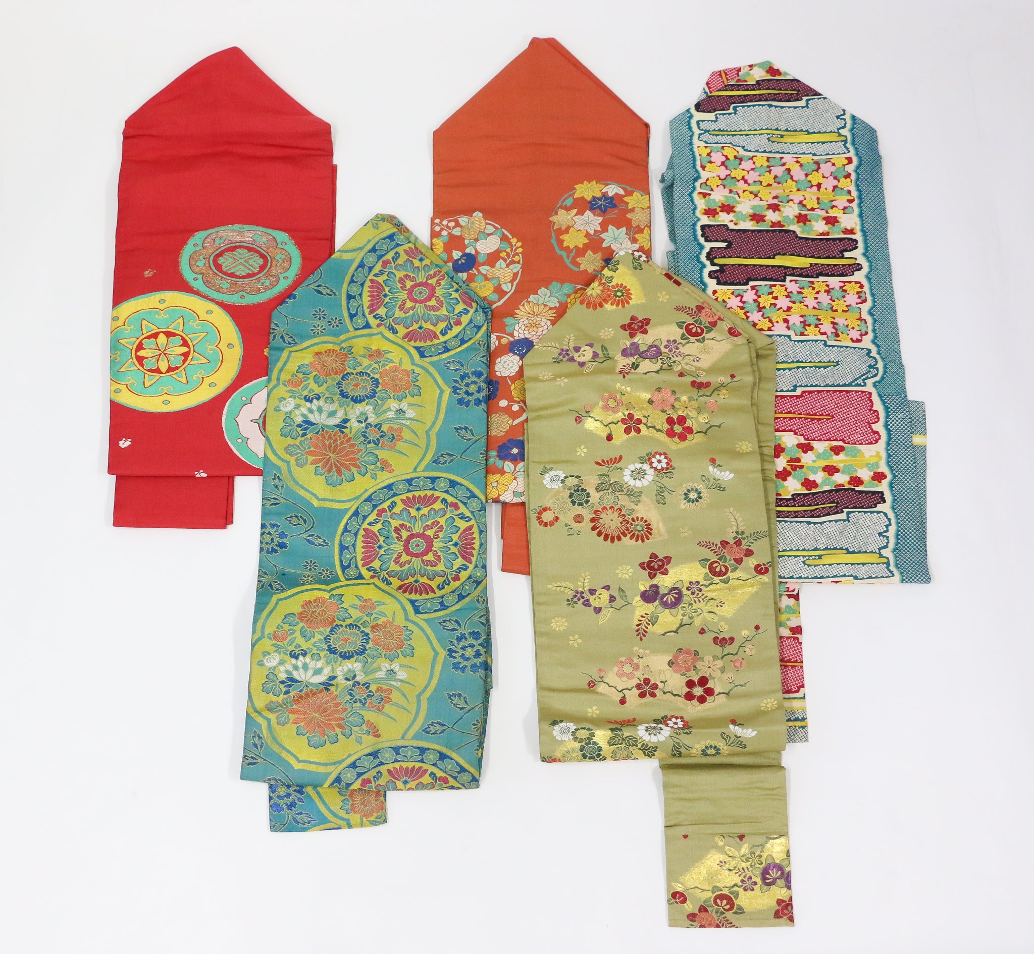 ♦KJ061 Kimono usato da donna, 5 pezzi, antico, formale, usato, abiti giapponesi