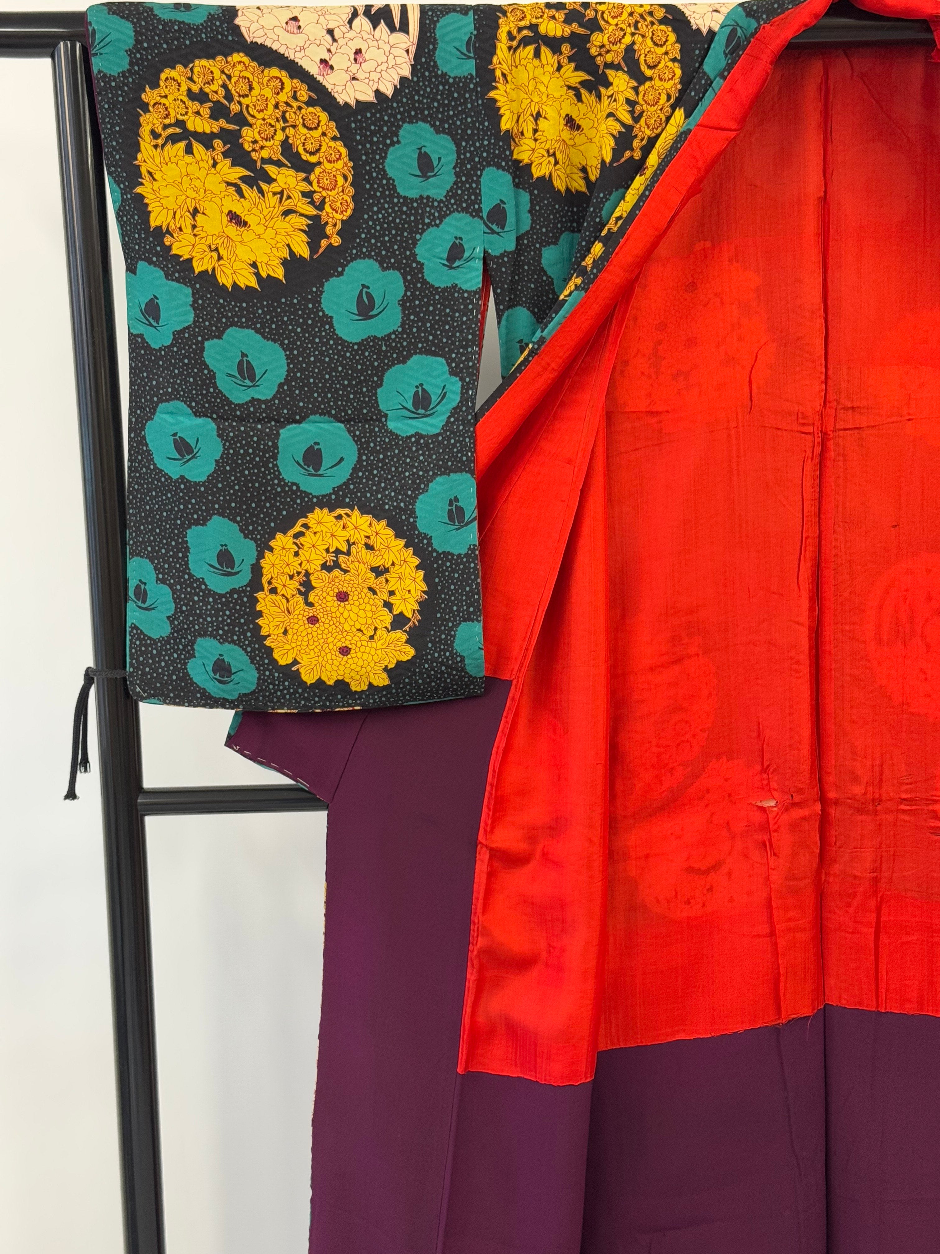 ♦KJ023 Women's kimono used Japanese clothes