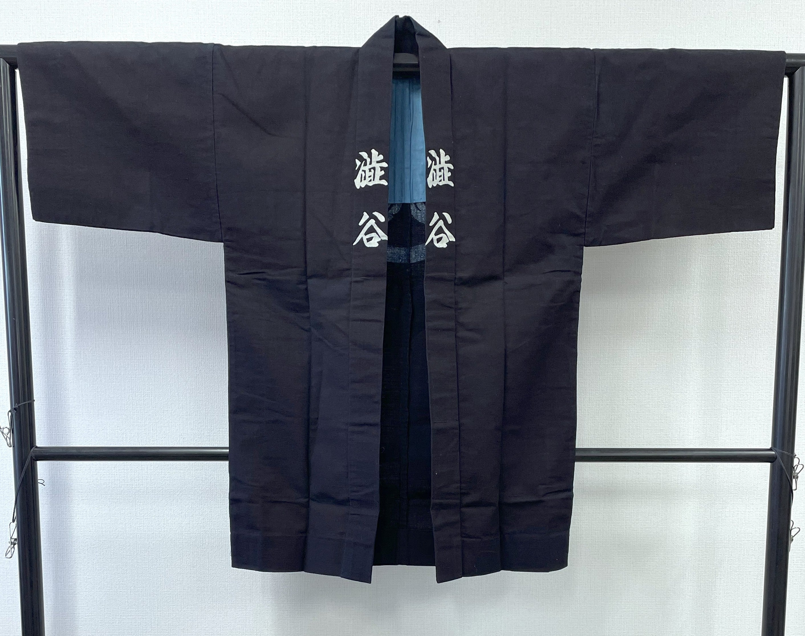 ♢KO014 法被 刺し子 当時物 羽織 半纏 印半纏 和装 藍染 昭和レトロ アンティーク