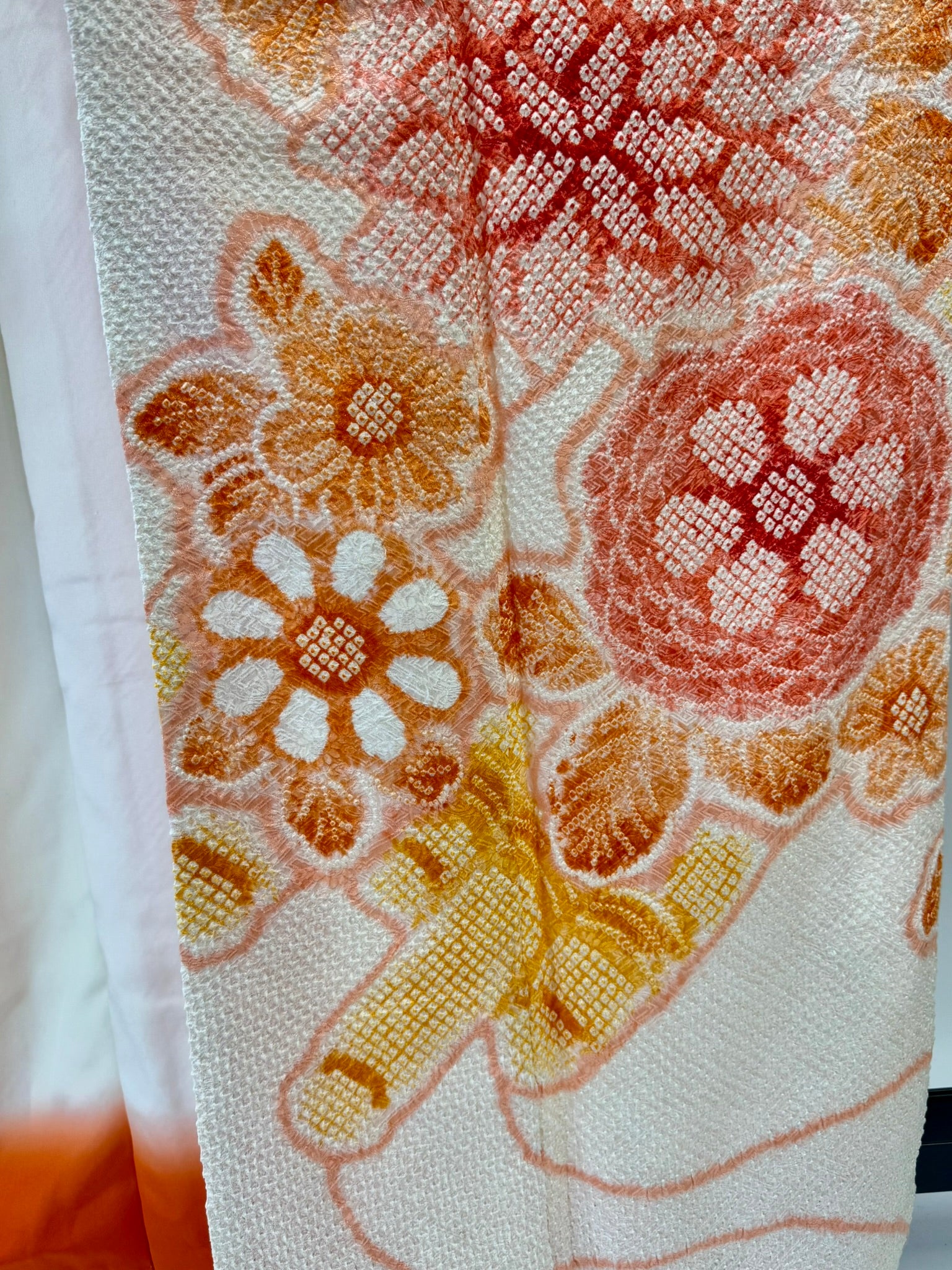 KJ049 Women's Furisode Used Japanese Clothes