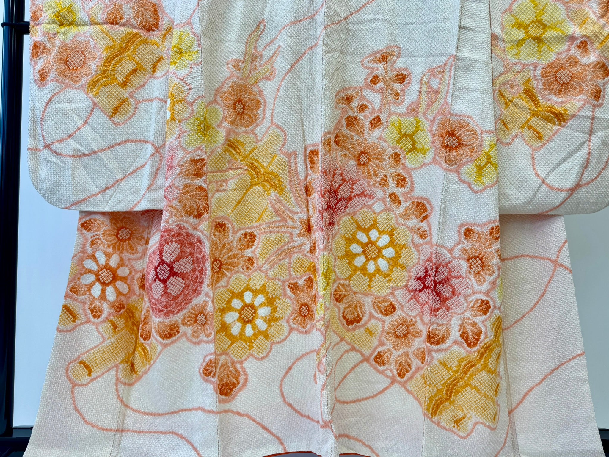 KJ049 Women's Furisode Used Japanese Clothes