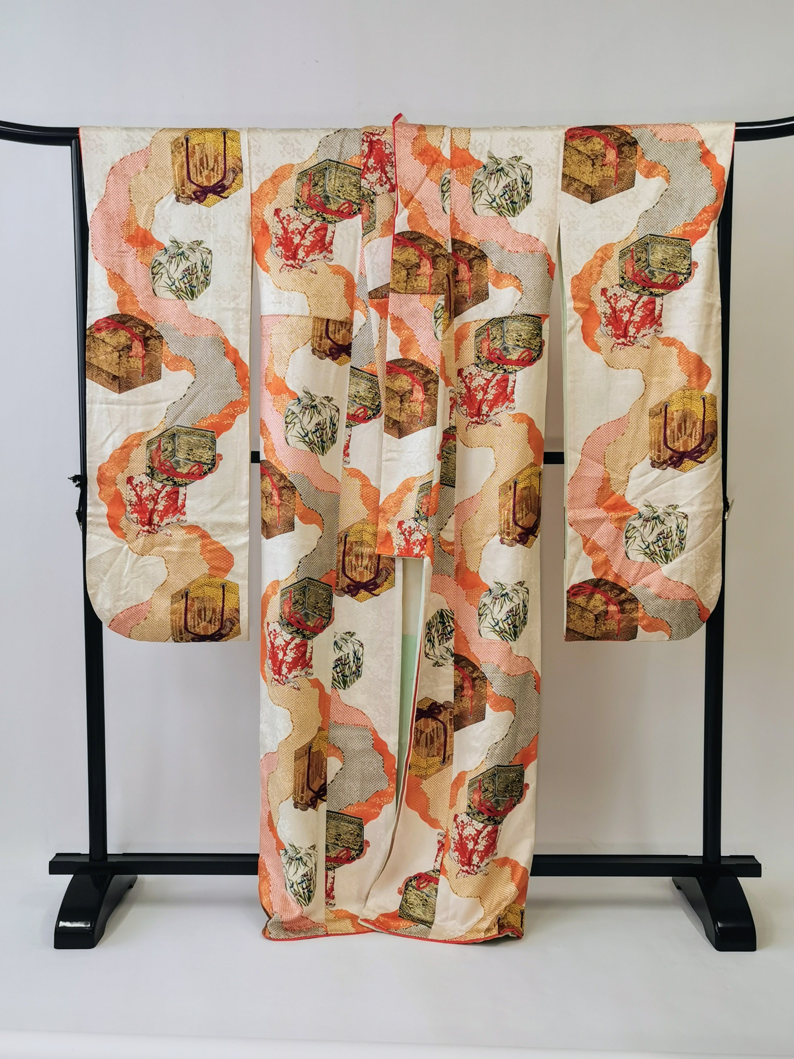 振袖 正絹 結婚式 卒業式 成人式 礼服 古着◆twkf163