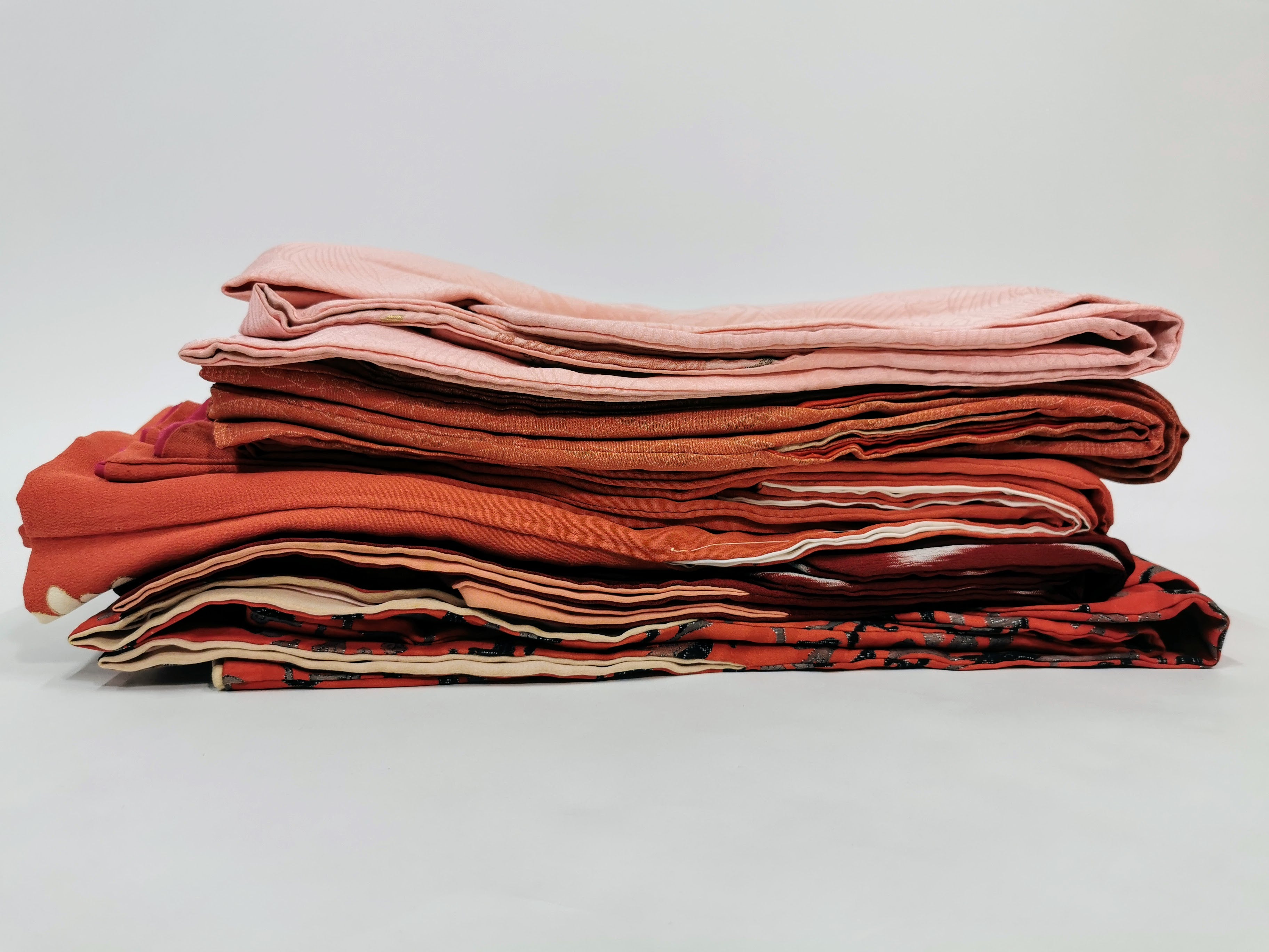 暖色系/着物まとめ売り5点 リユース◆twkn374