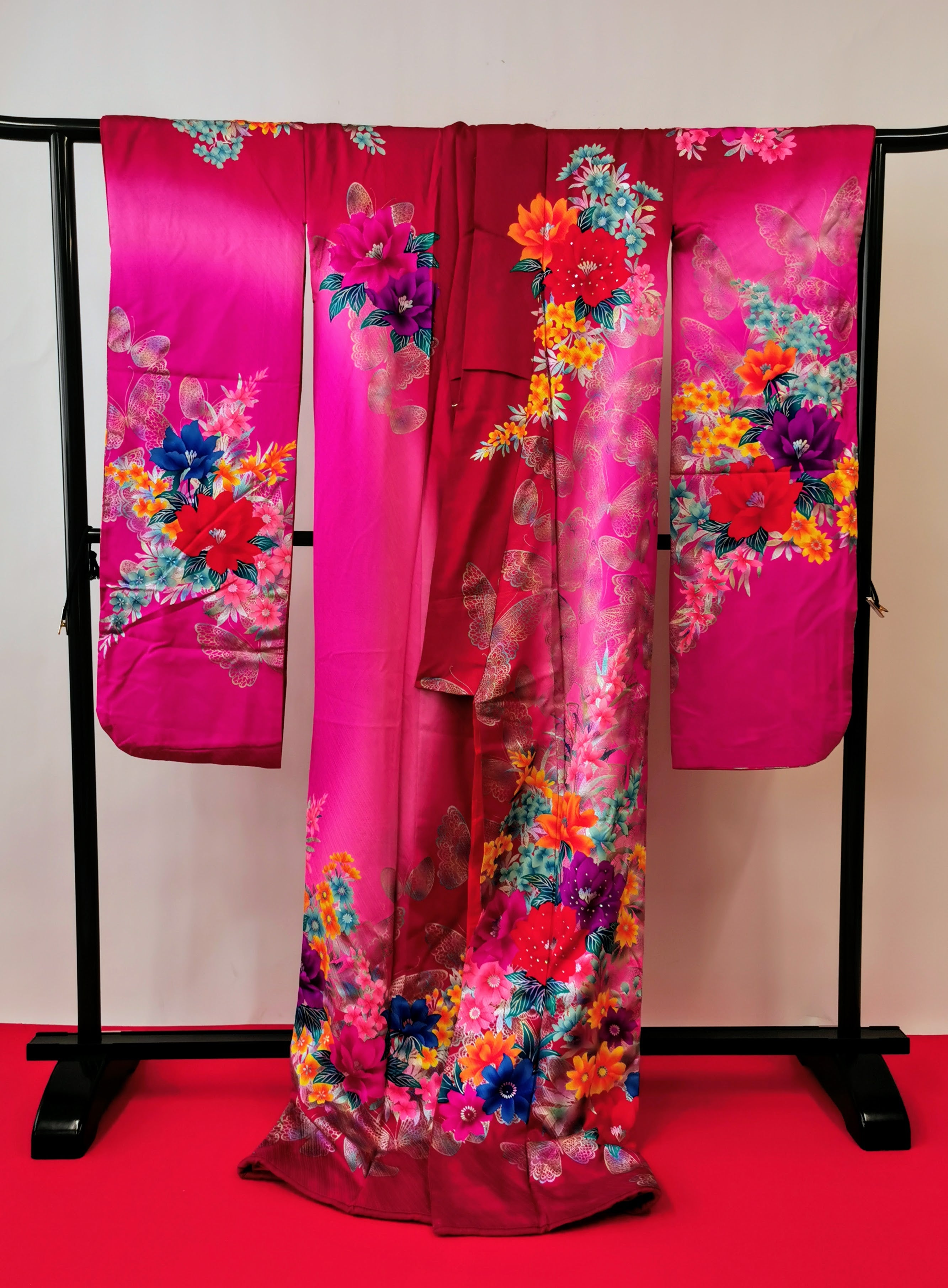 引き振袖 お引きずり 花嫁衣装 結婚式 豪華 金箔 刺繍 婚礼 ウエディング古着◆twff224