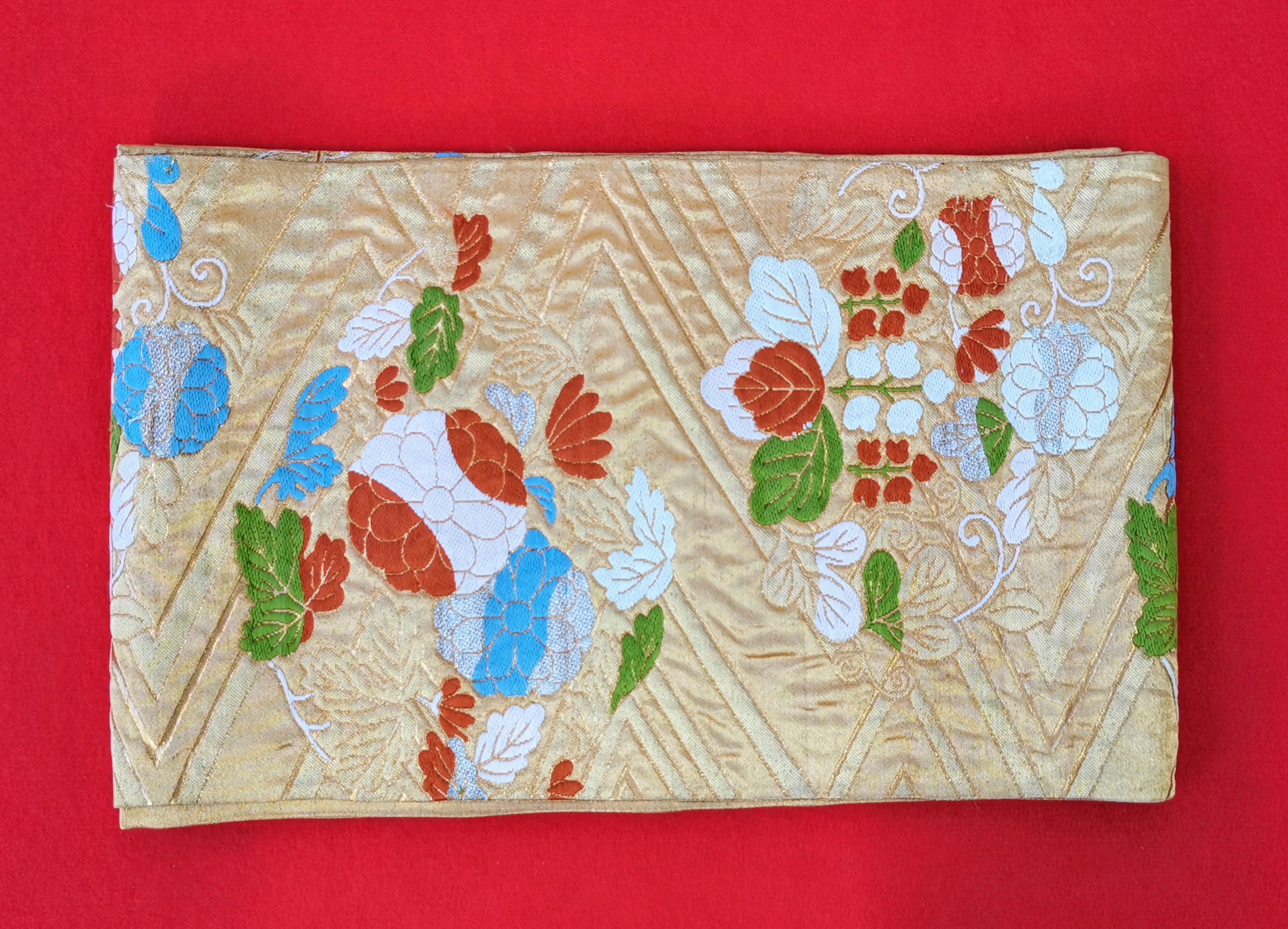 袋帯 5枚まとめ売り ゴールド系 女性 中古品 和装 和装小物 リメイク 古布リメイク ハギレ 帯 和柄 和装帯◆toh191