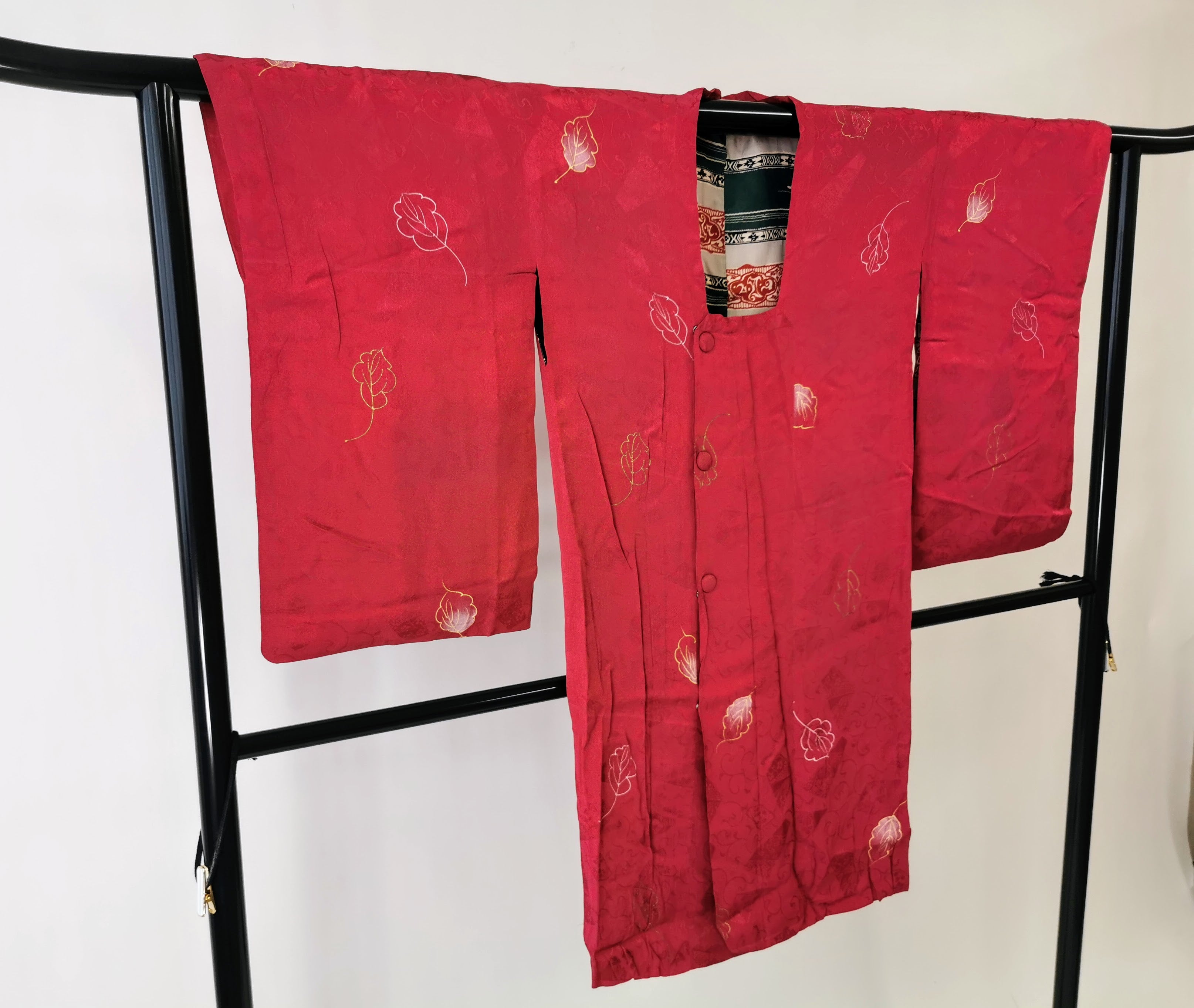 着物コート 羽織 かんたん着用 古着 和服◆twha125