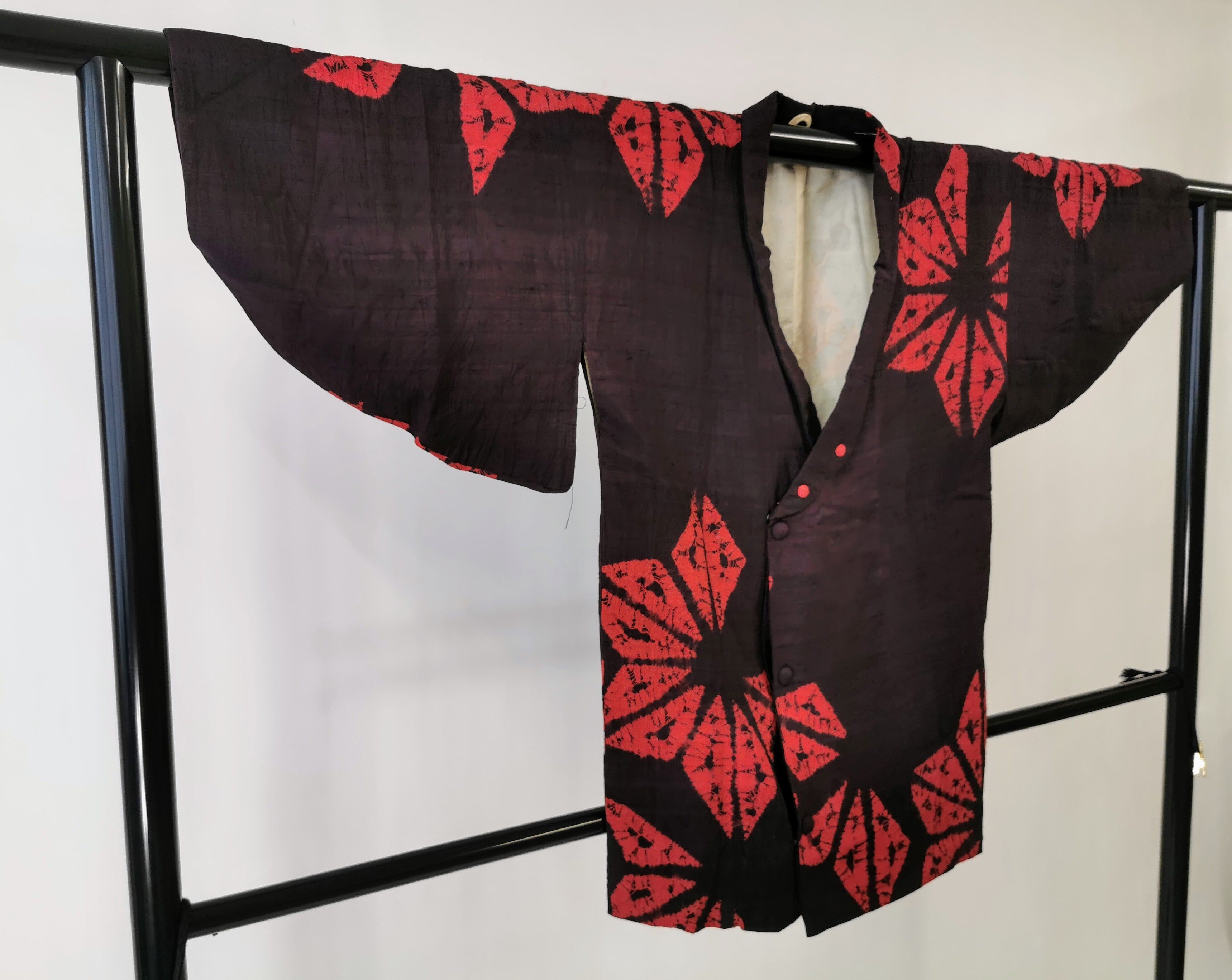 着物コート 羽織 かんたん着用 古着 和服◆twha124