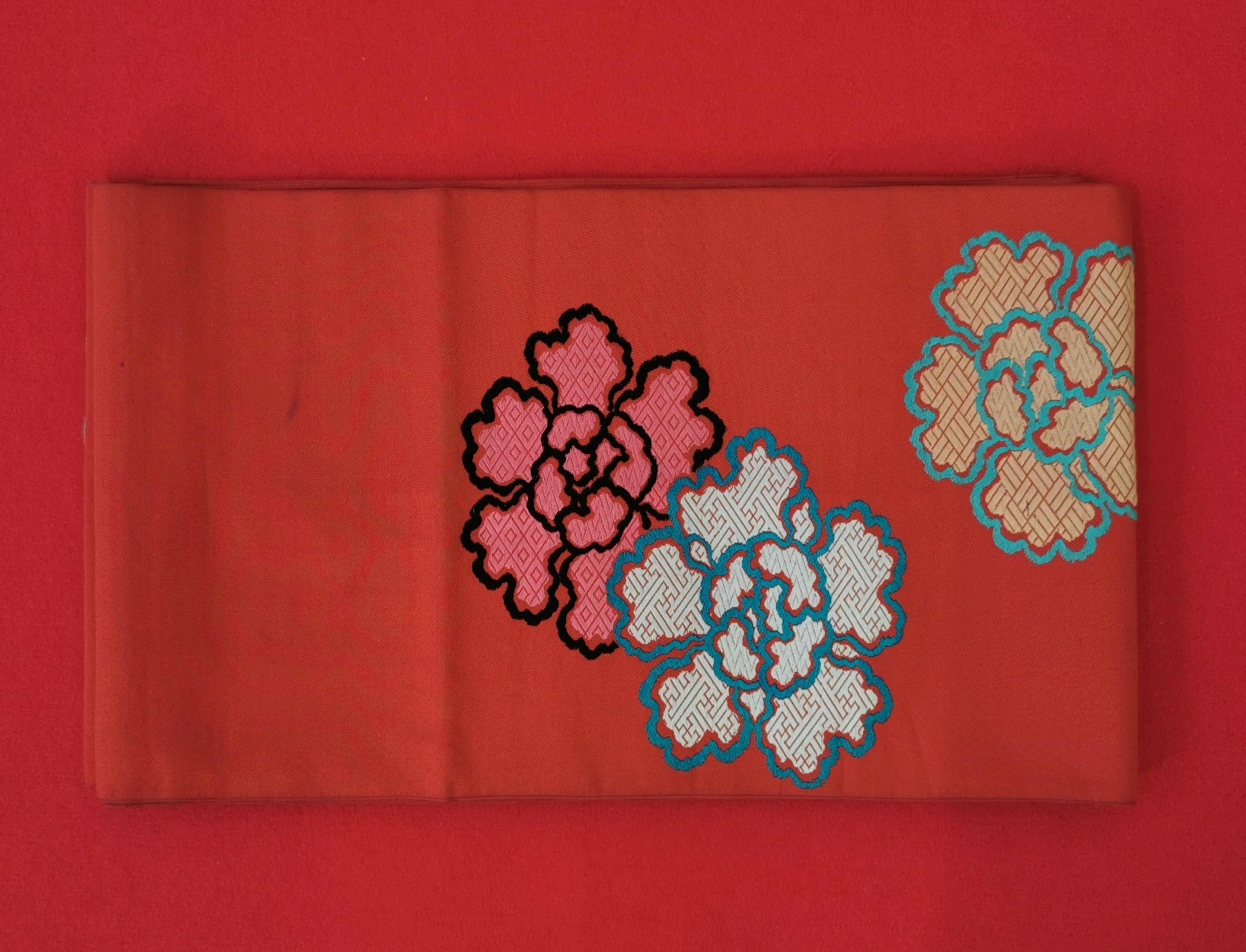 袋帯 5枚まとめ売り 赤系 女性 中古品 和装 和装小物 リメイク 古布リメイク ハギレ 帯 和柄 和装帯◆toh194