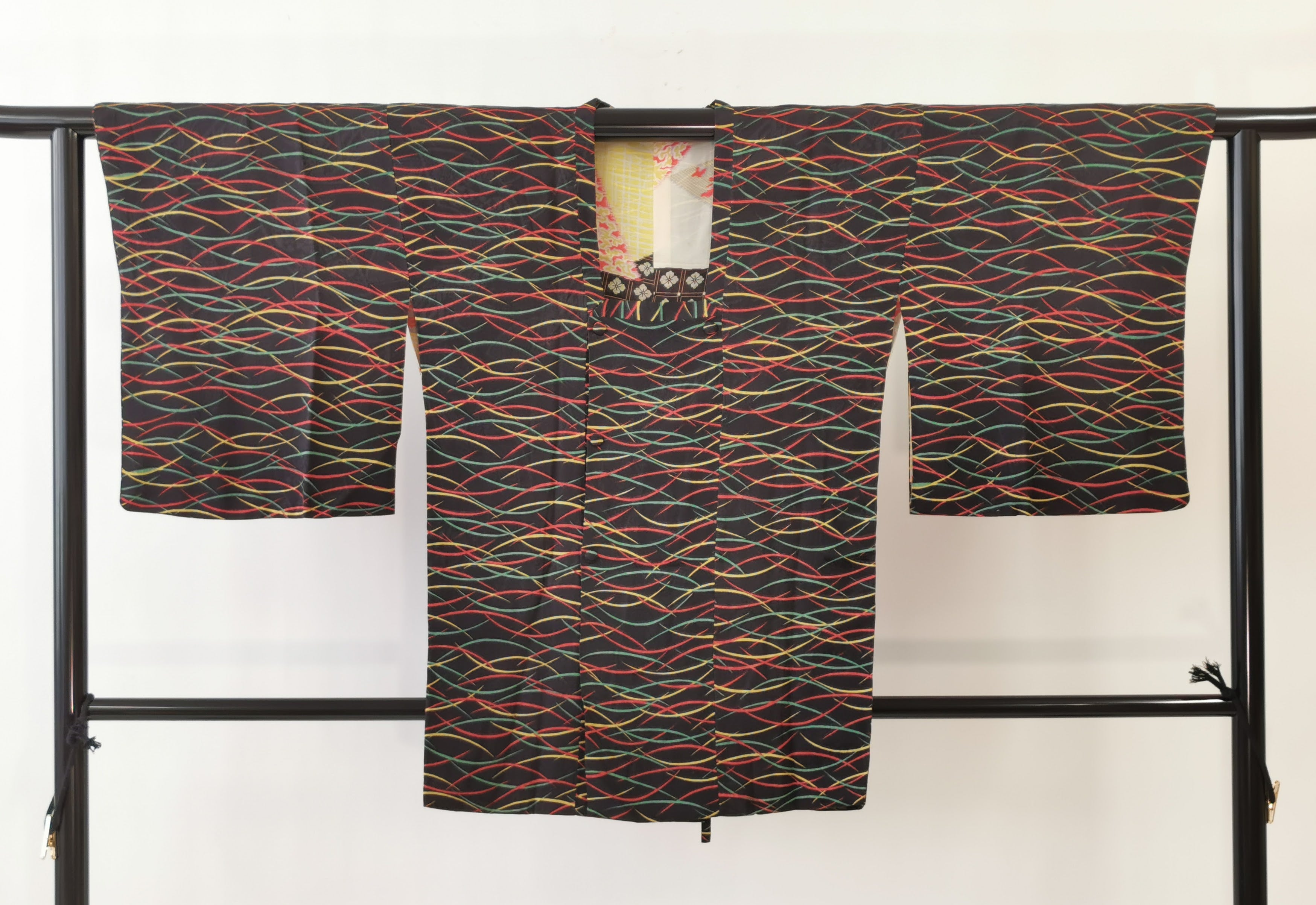 着物コート 羽織 かんたん着用 古着 和服◆twha145