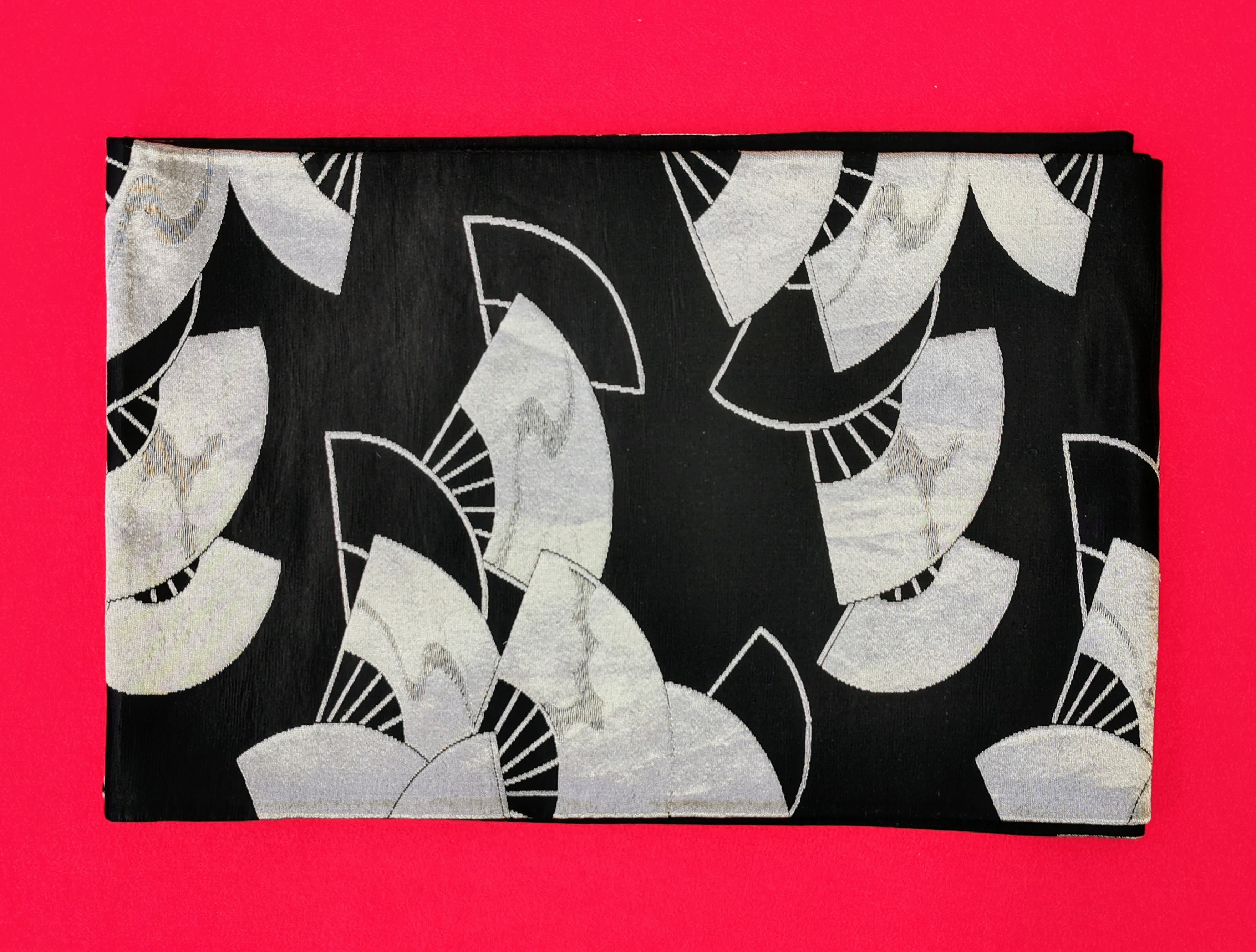 袋帯 5枚まとめ売り 黒系 女性 中古品 和装 和装小物 リメイク 古布リメイク ハギレ 帯 和柄 和装帯◆KJO193