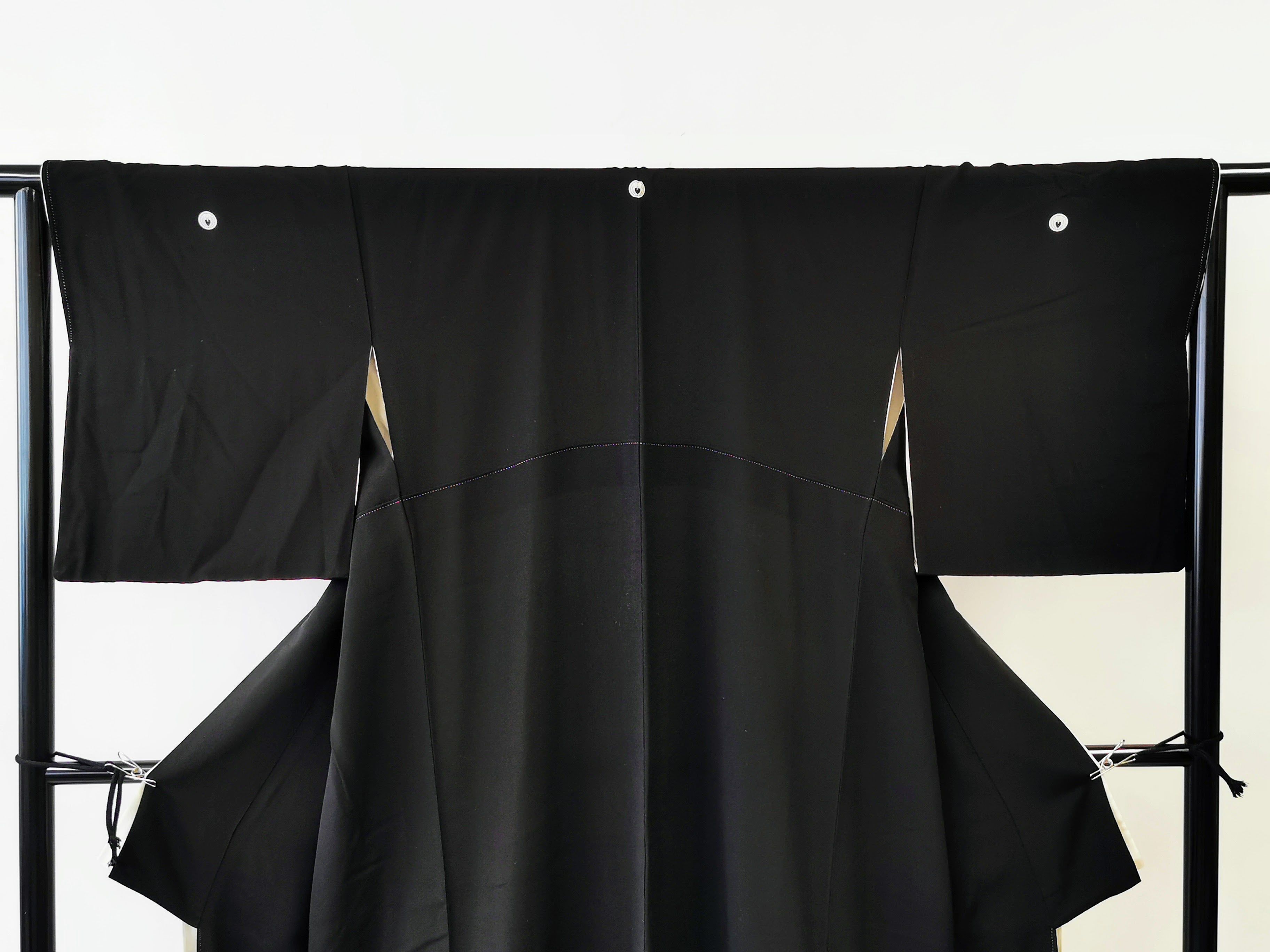 KJ056 Women's Kimono Kurotome Used Japanese Clothes