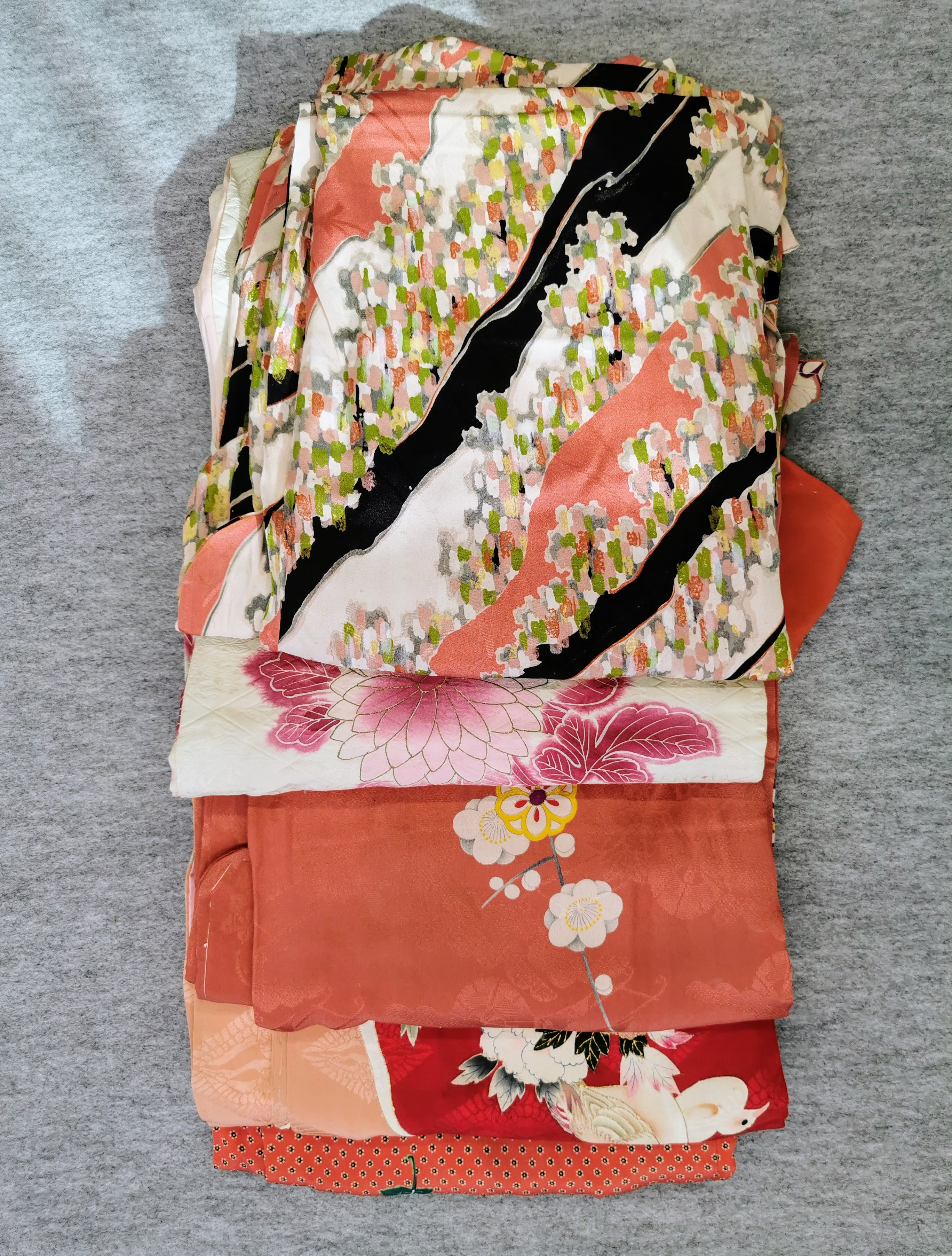 リユース 着物 ピンク系 まとめ売り5点 アンティーク◆twkk148