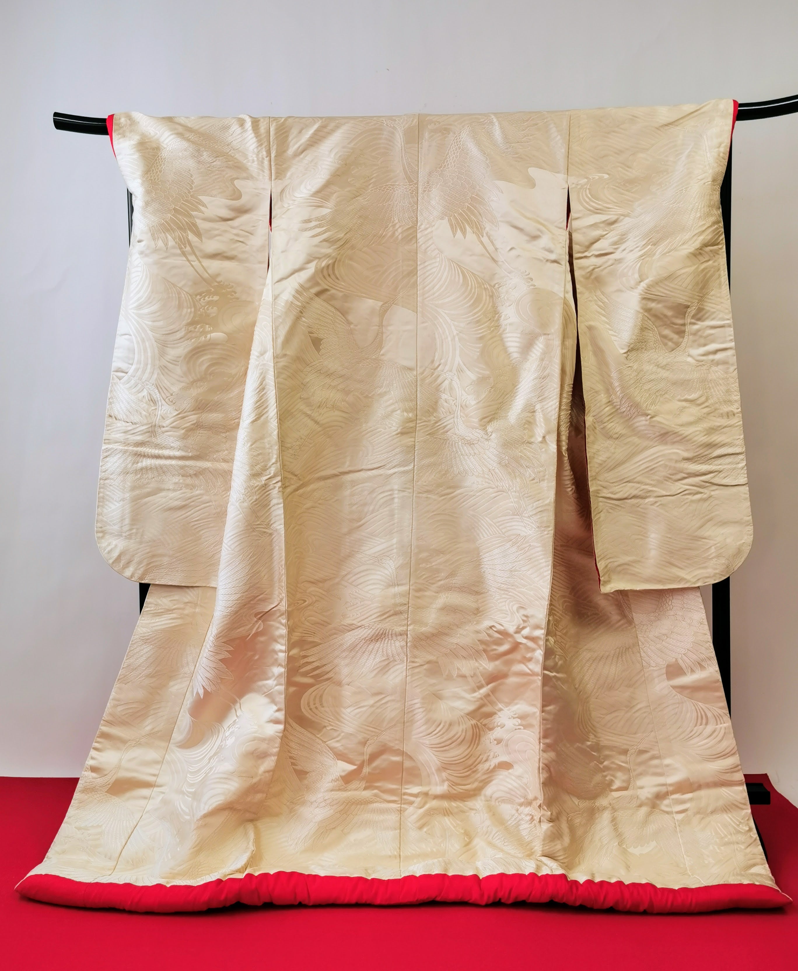 色打掛 花嫁衣装 豪華 逸品 刺繍 婚礼 結婚式 ウエディング 古着◆twu236